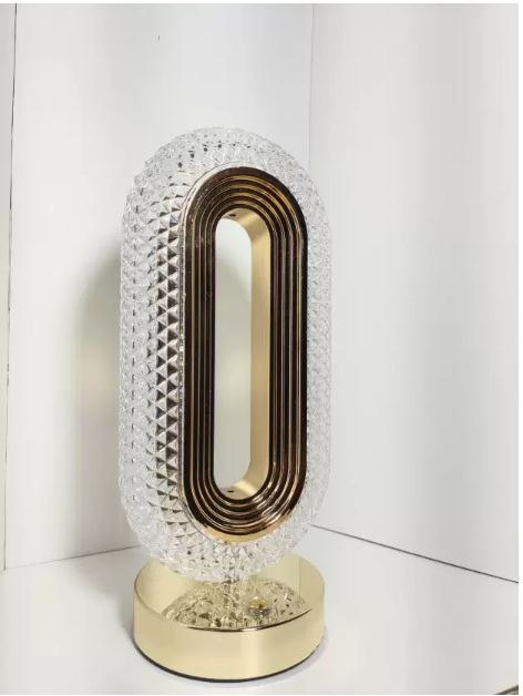 Oval Crystal LED Table Lamp