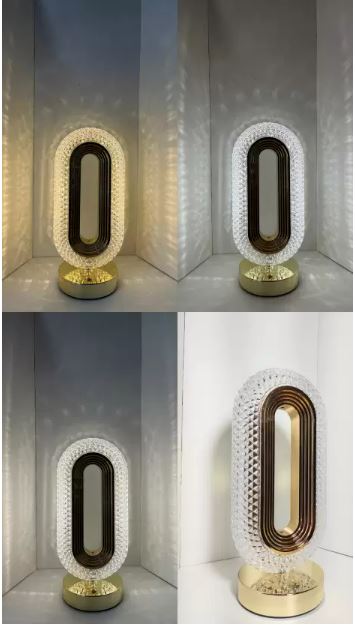 Oval Crystal LED Table Lamp