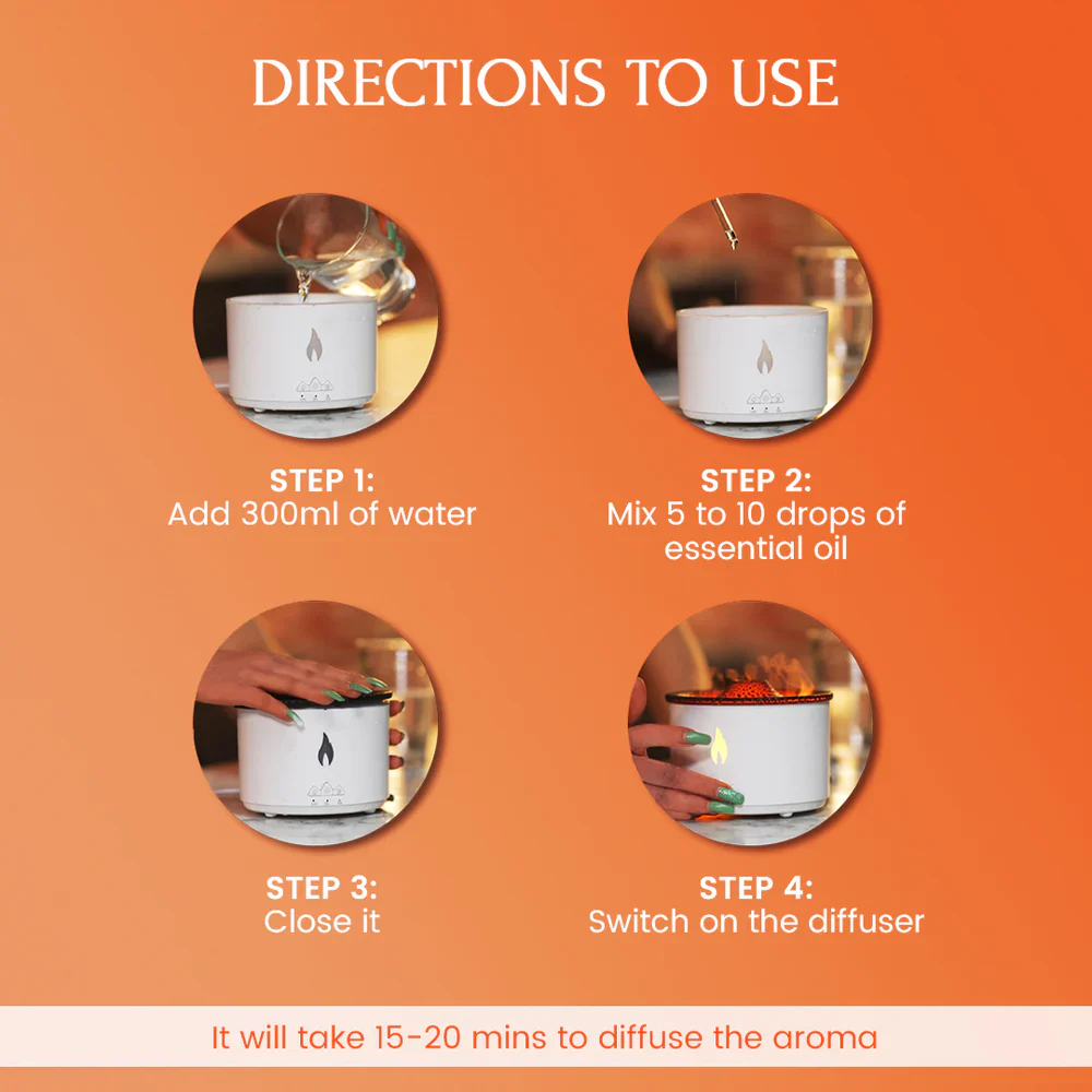 LED Volcano Aroma Diffuser