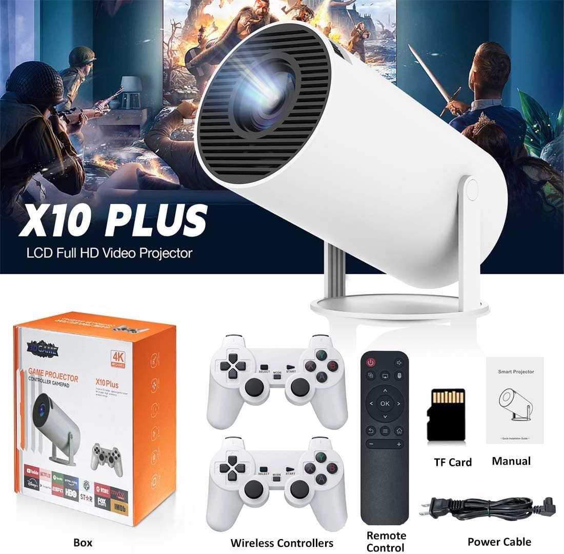 X10 Plus 4K LCD Full HD Video & Game Projector