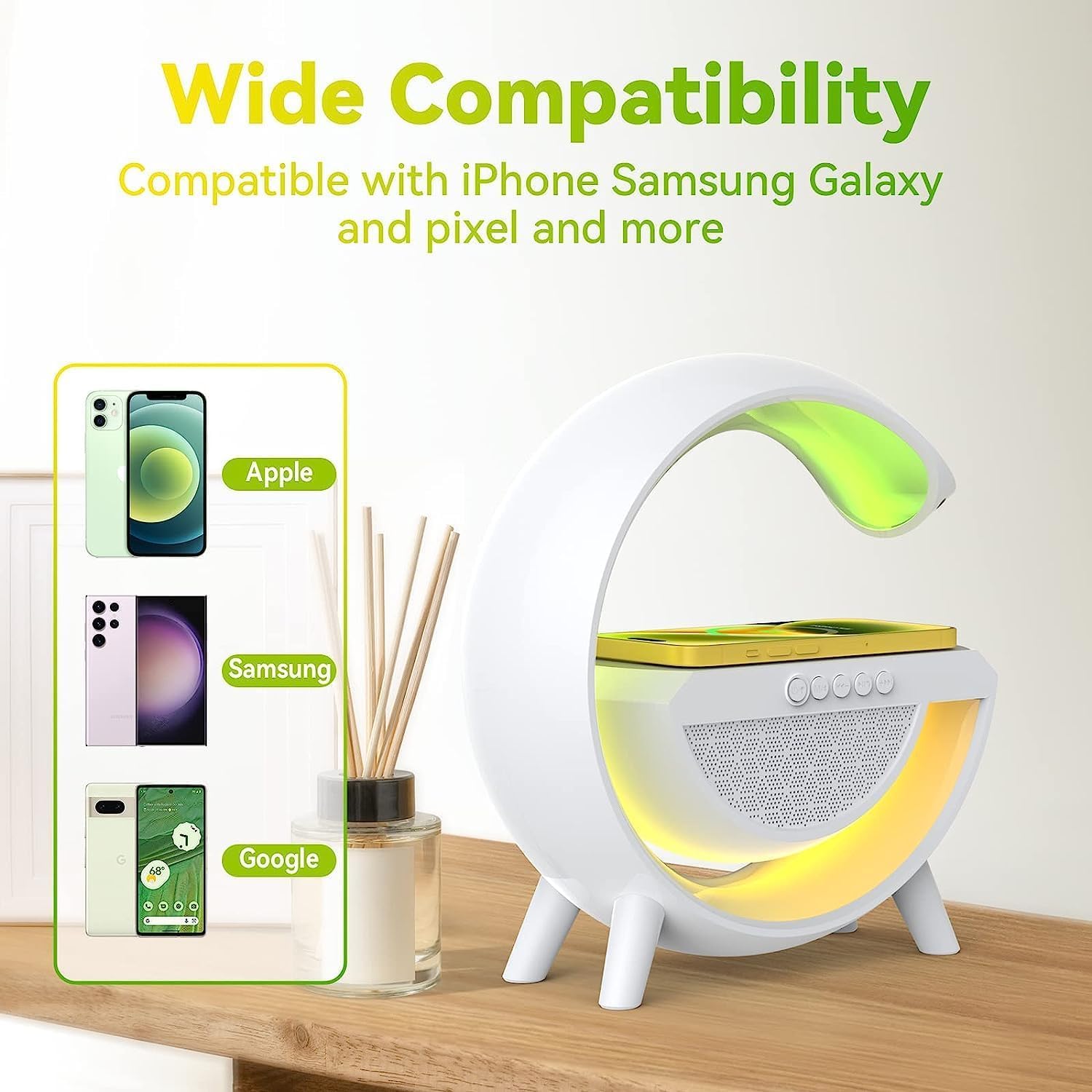 LED Bluetooth Speaker with Phone Stand