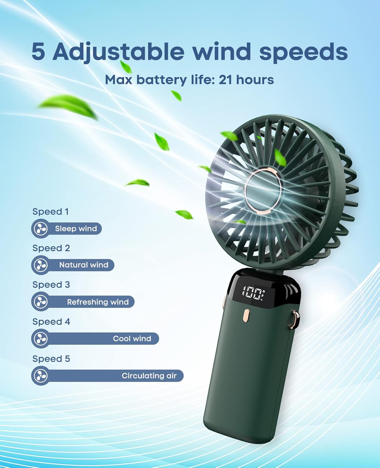 Portable Handheld Display Fan