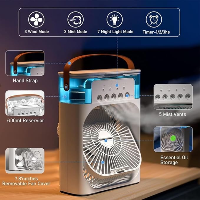 Portable Air Conditioner Fan & Humidifier