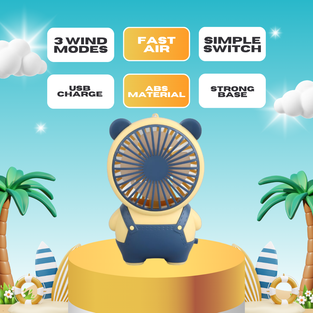 Breezy Bear Mini Fan