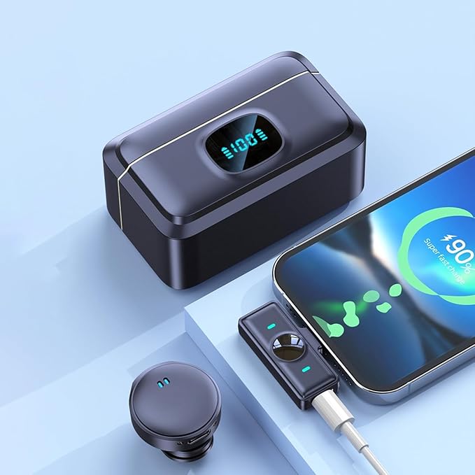 Magnetic Wireless Mic with Charging Case