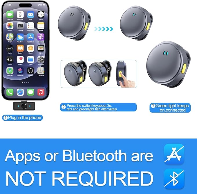 Magnetic Wireless Mic with Charging Case