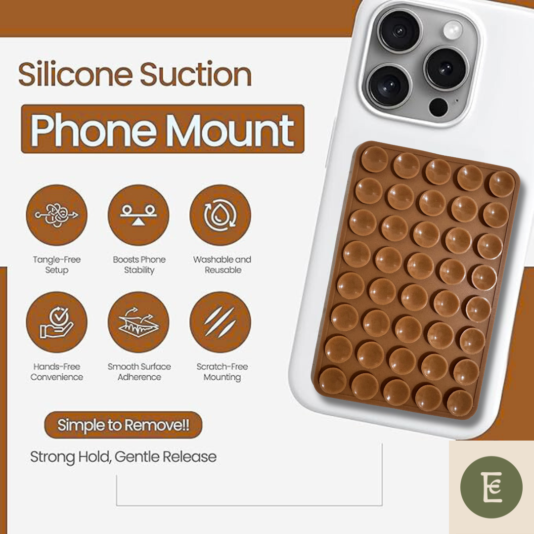 Double Sided Silicone Suction Phone Mount