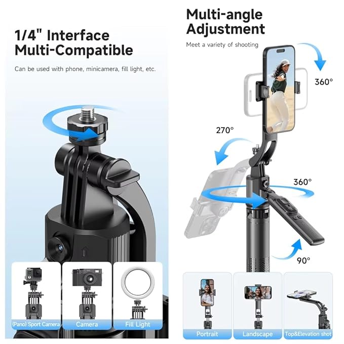 AI Face Tracking Selfie Stick Tripod