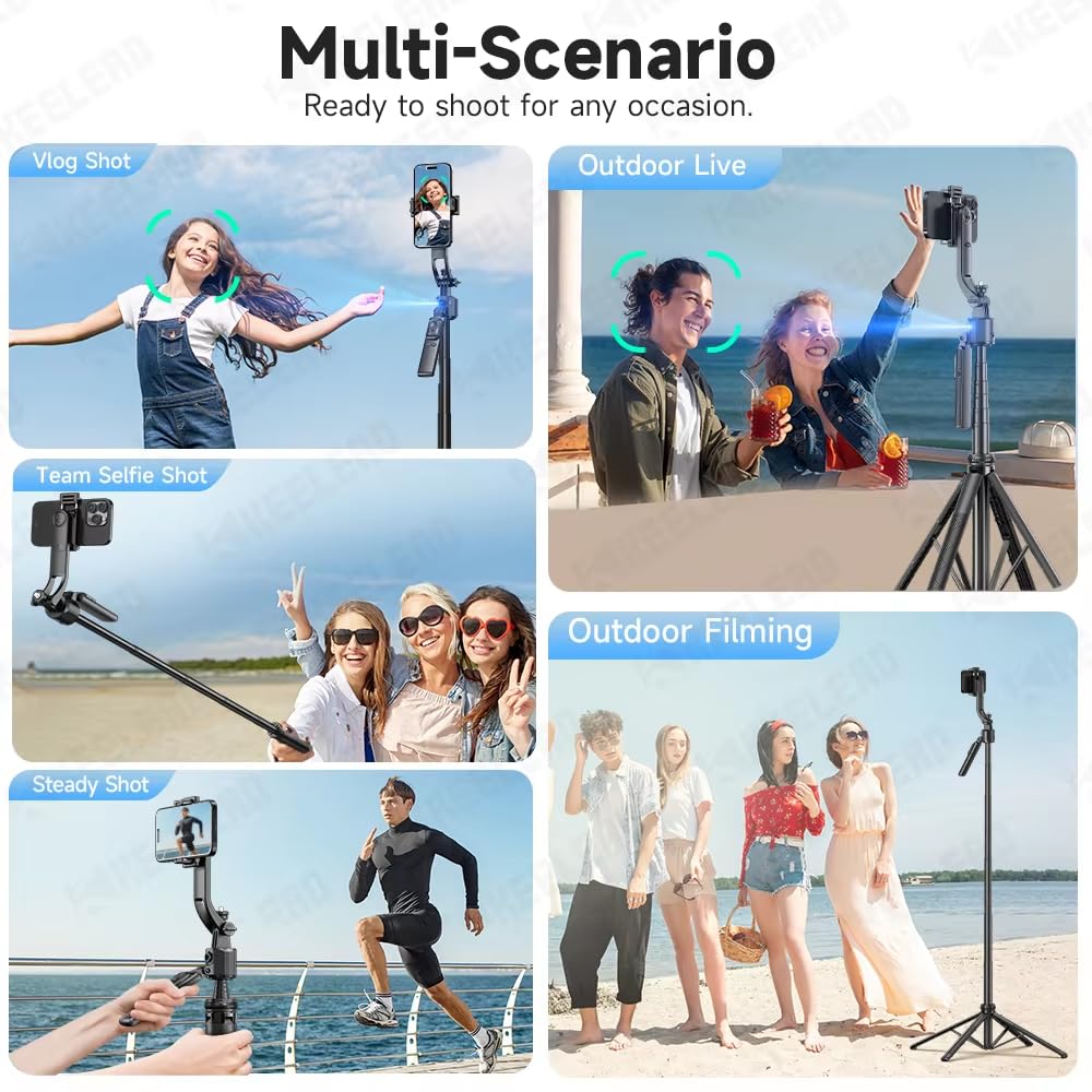 AI Face Tracking Selfie Stick Tripod
