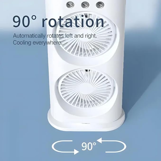Portable Dual Fan Humidifier with LED Light- Gift Offer