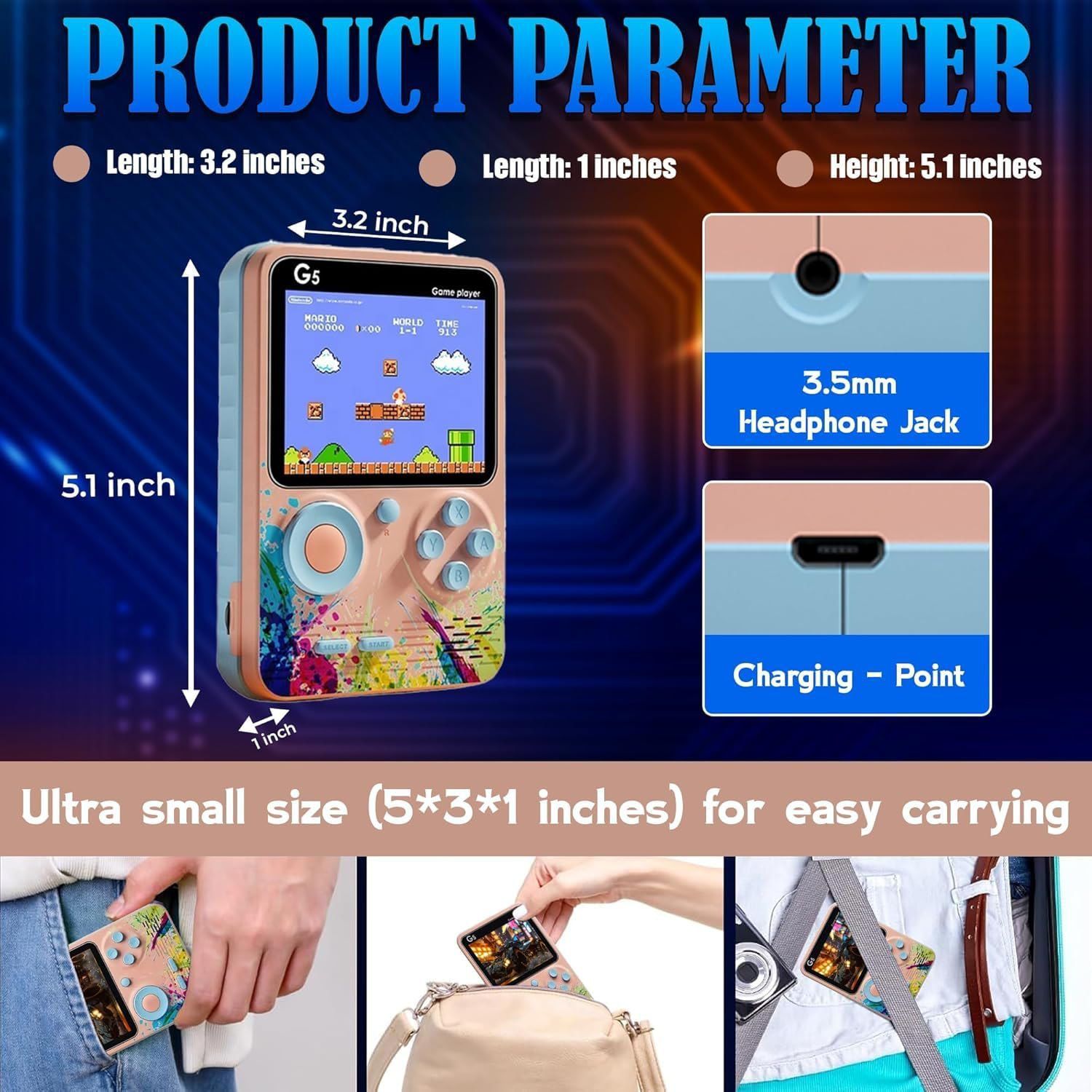 Retro Handheld Game Console