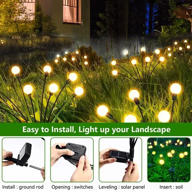 Waterproof Solar Firefly Lights- Pack of 2