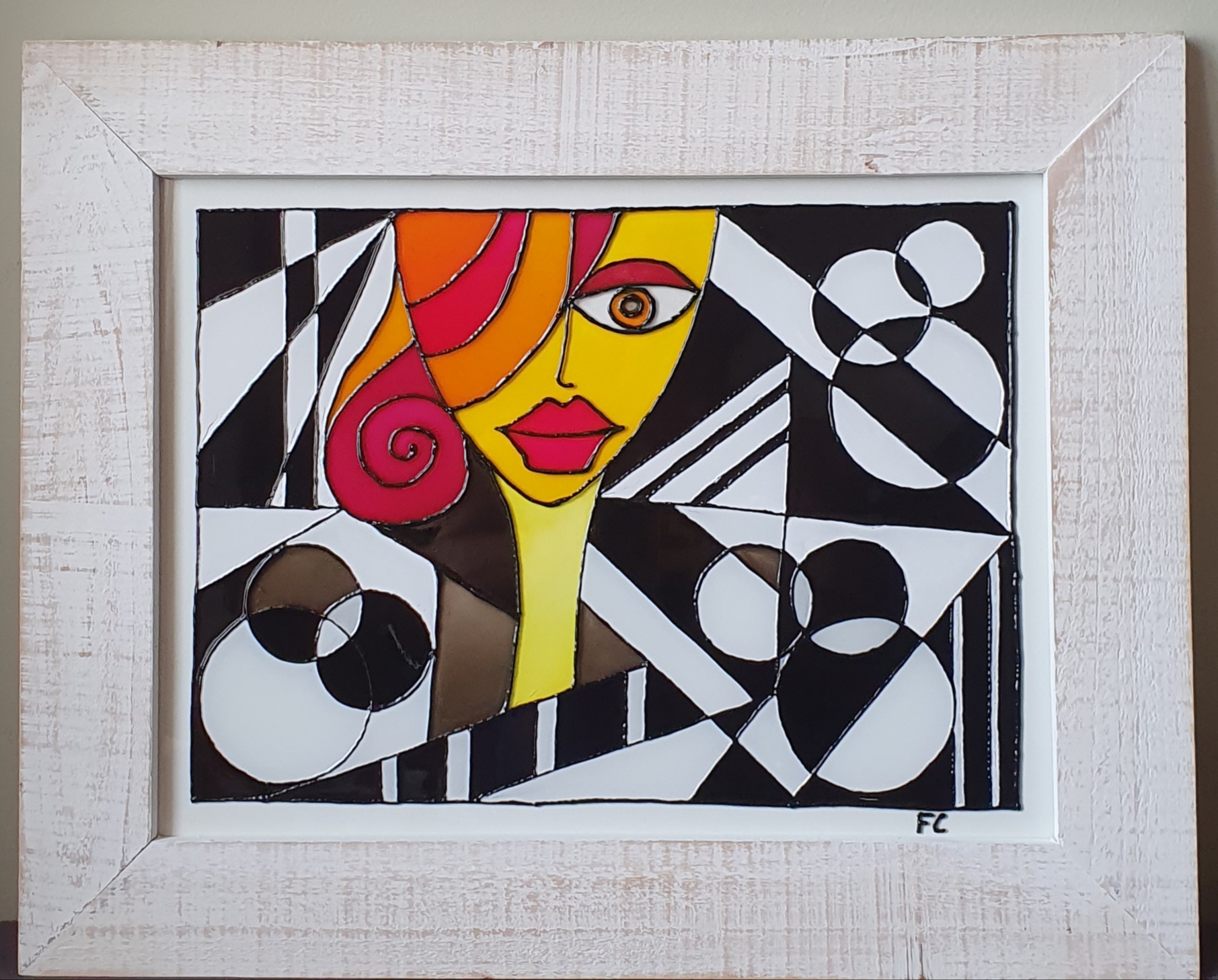 Visage aux cheveux de feu