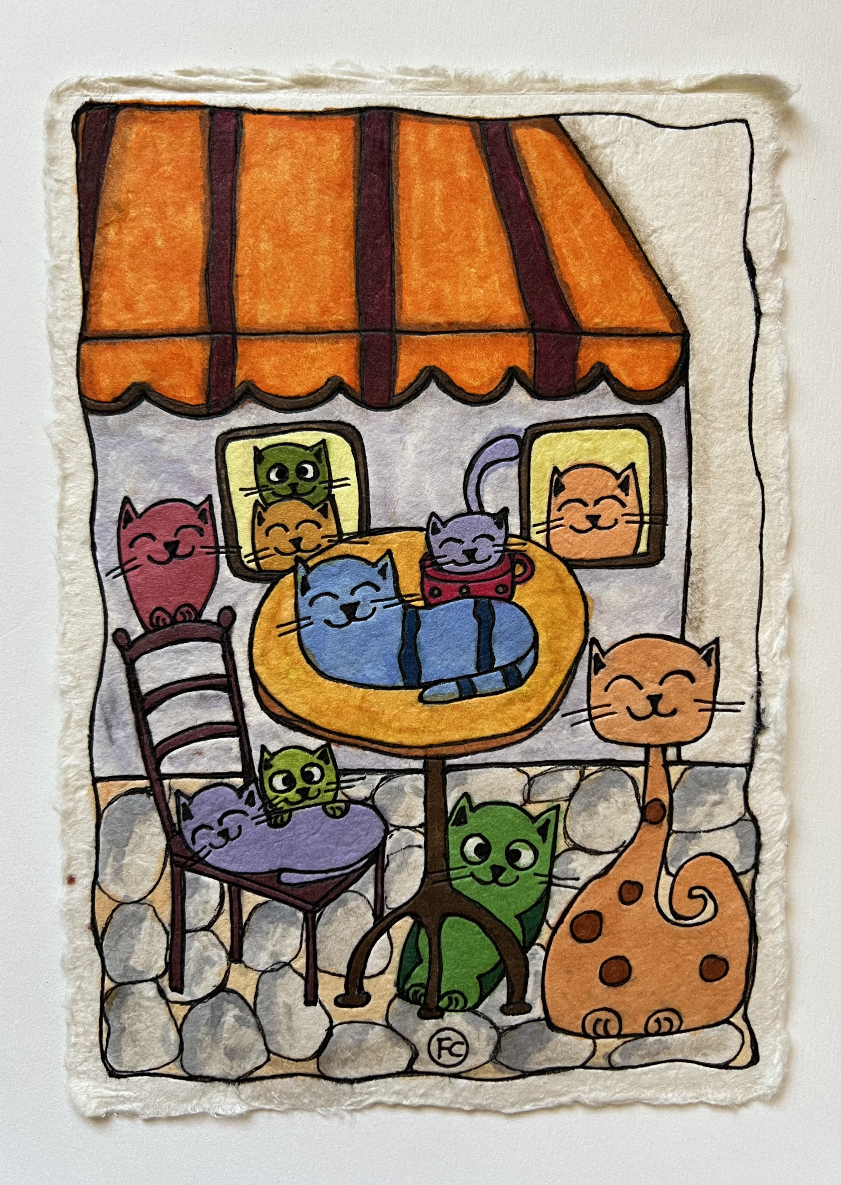 LES CHATS EN TERRASSE