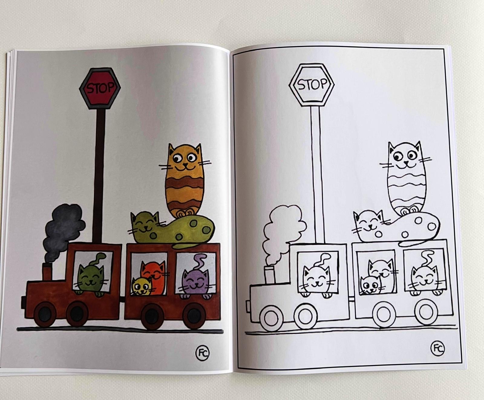COLORIAGES - Les Chats Rigolos -