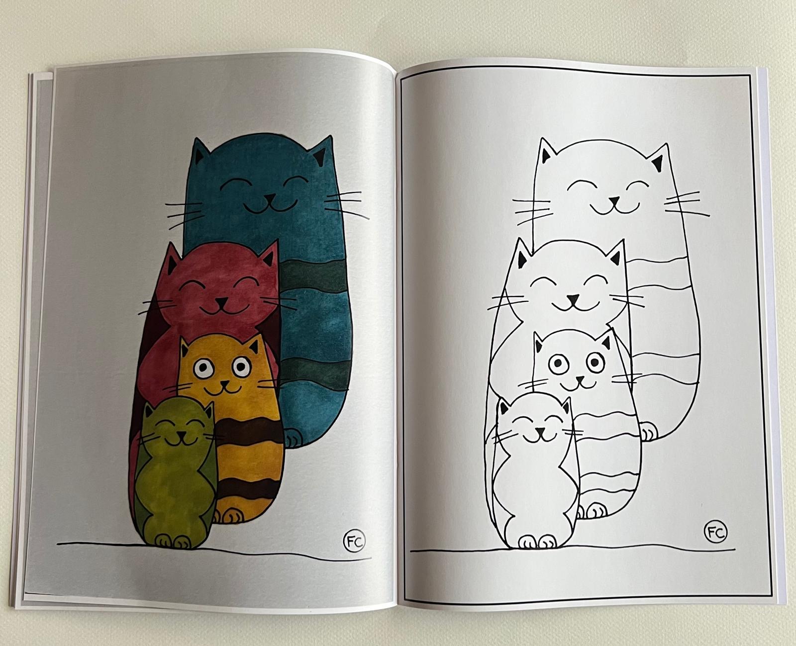 COLORIAGES - Les Chats Rigolos -