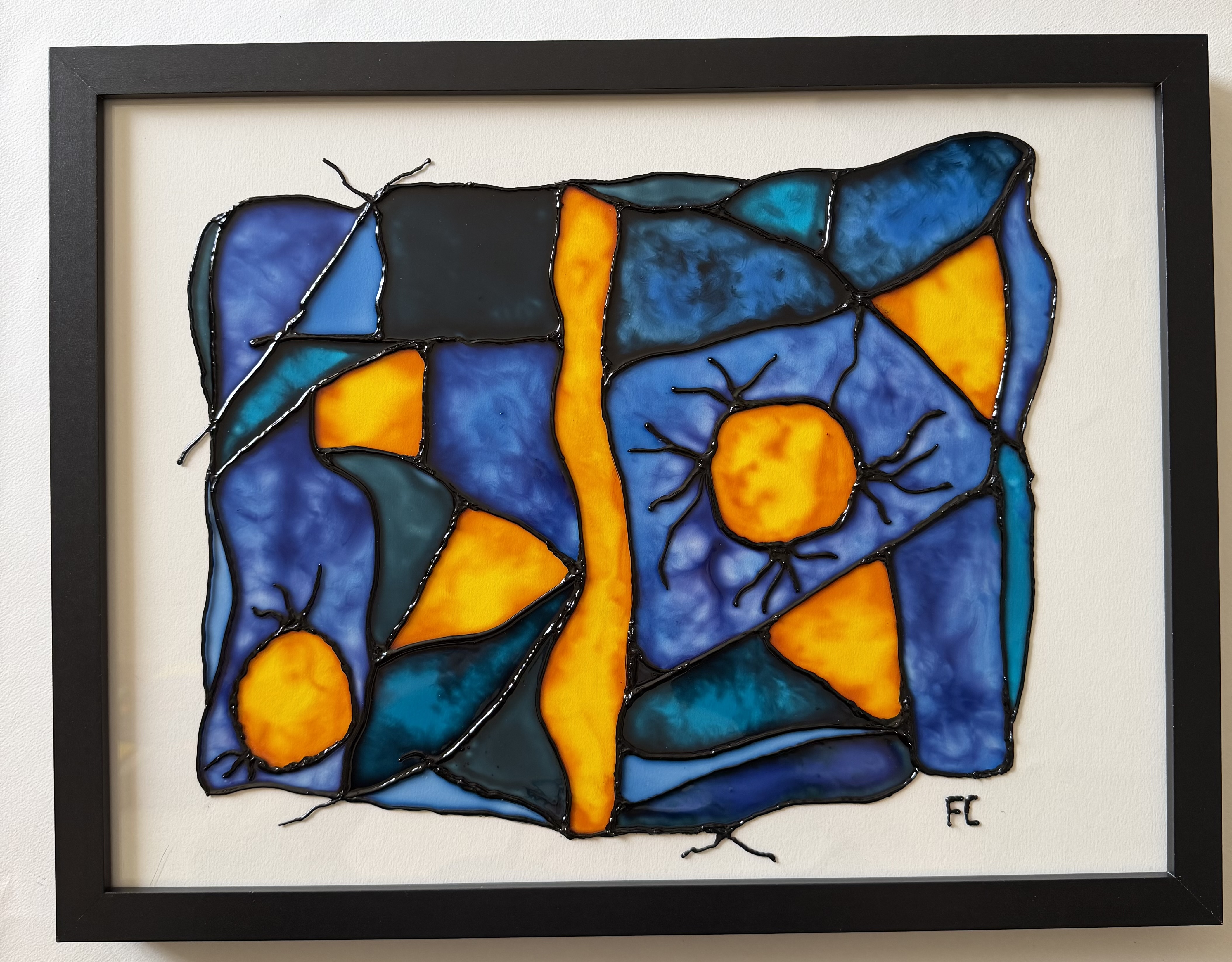 Vitrail Bleu Jaune