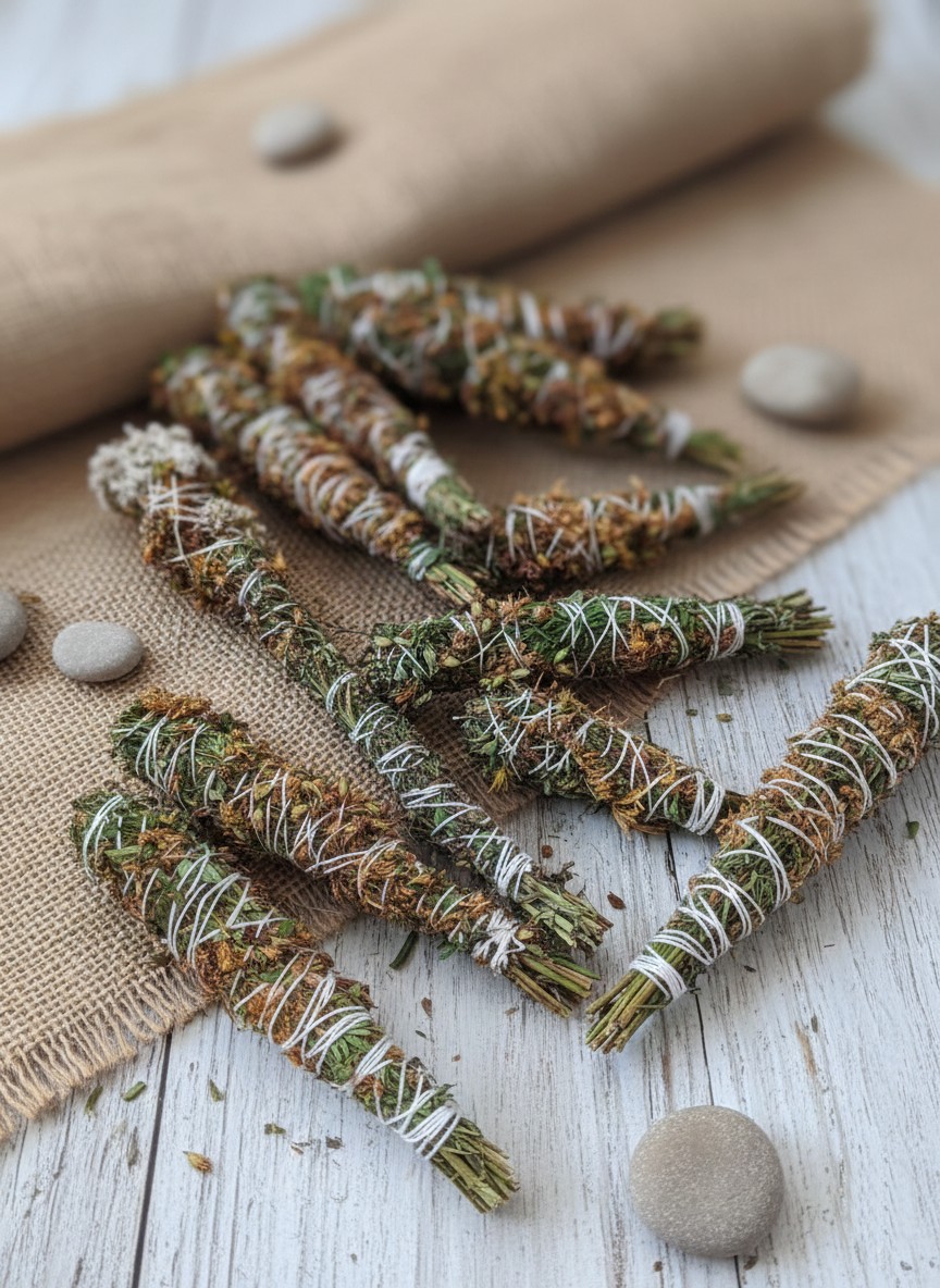 Hand-tied St. John's Wort Incense Bundles