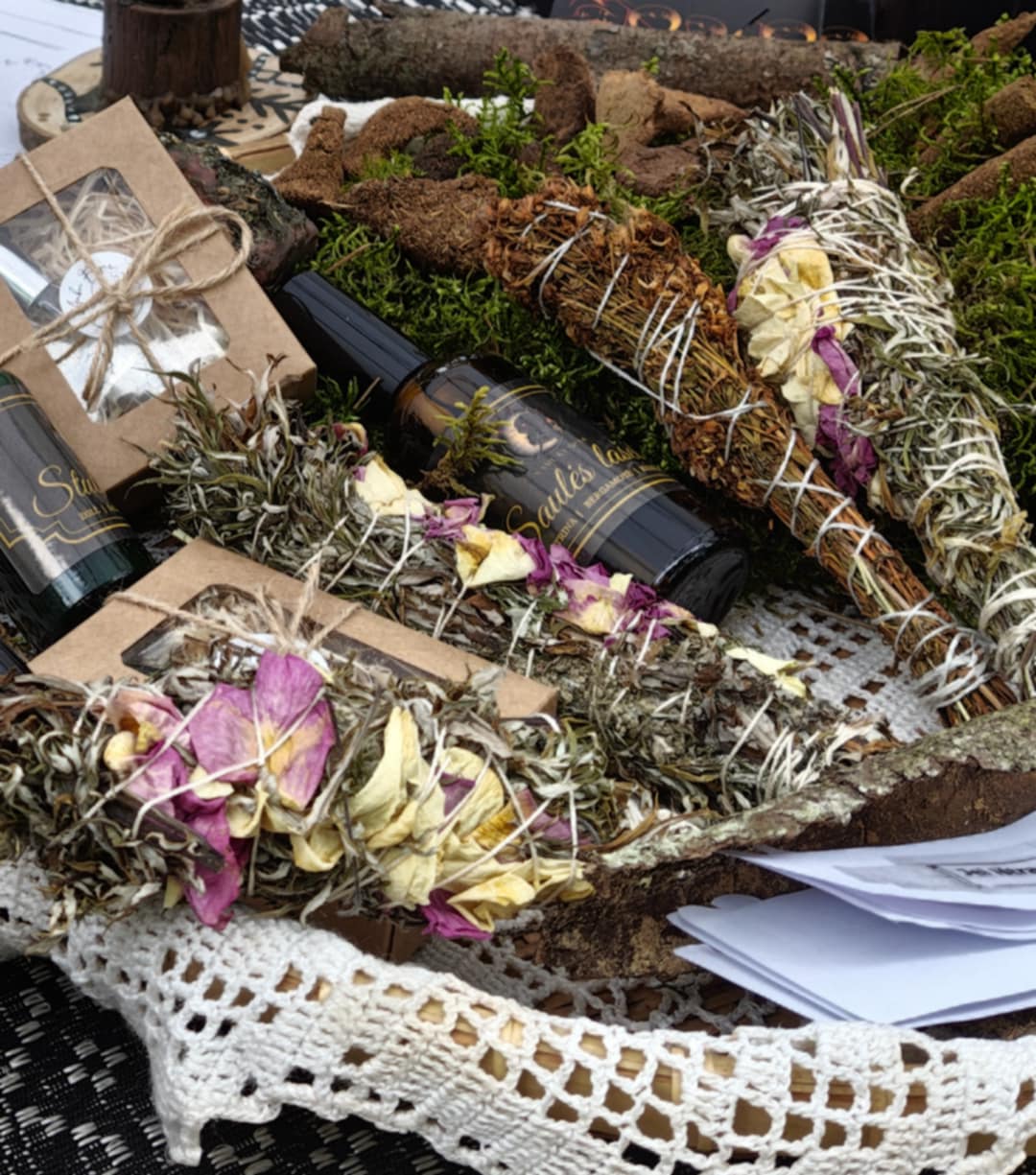 Mugwort & Rose Petals Incense Bundles