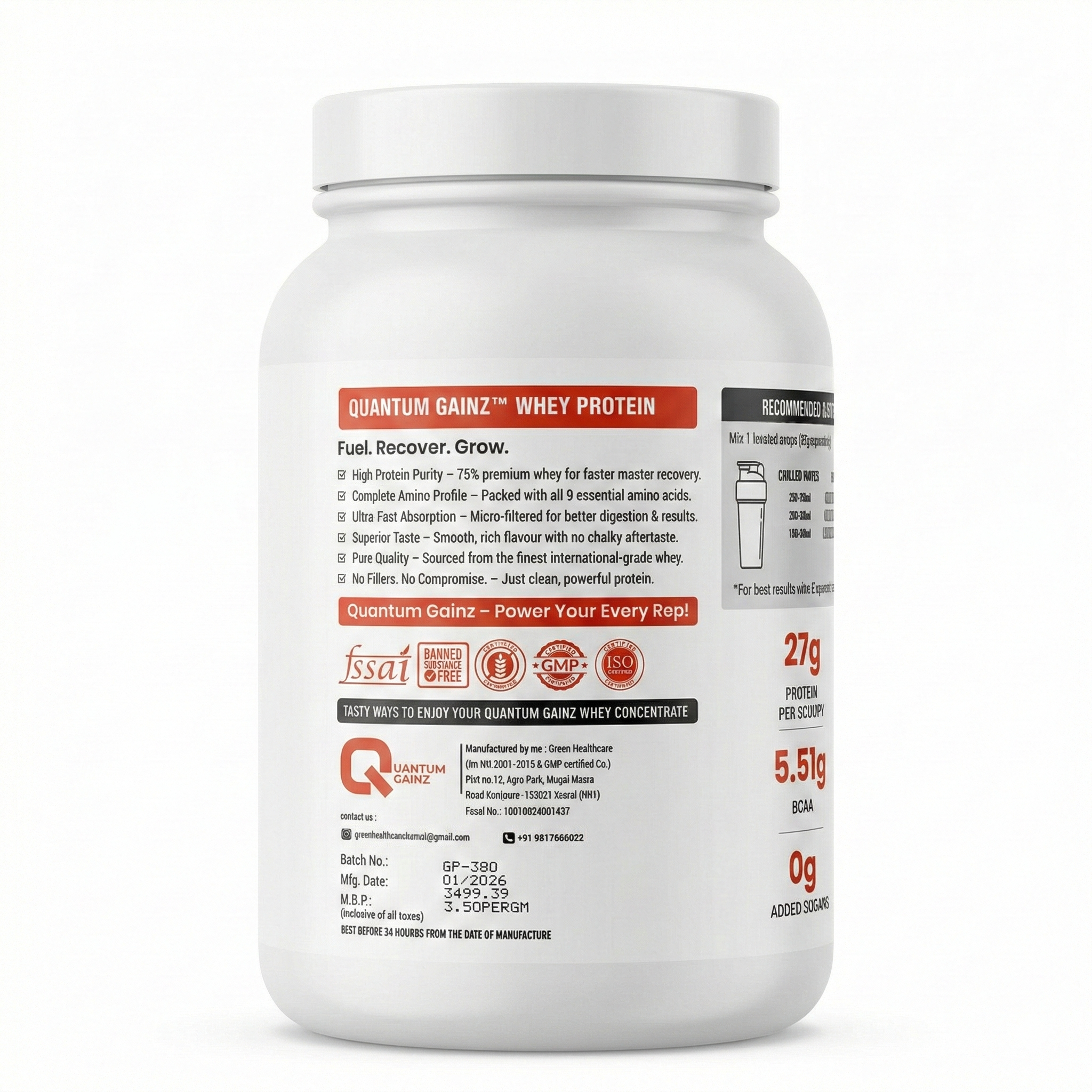 Whey Protein (Concentrate + Isolate)
