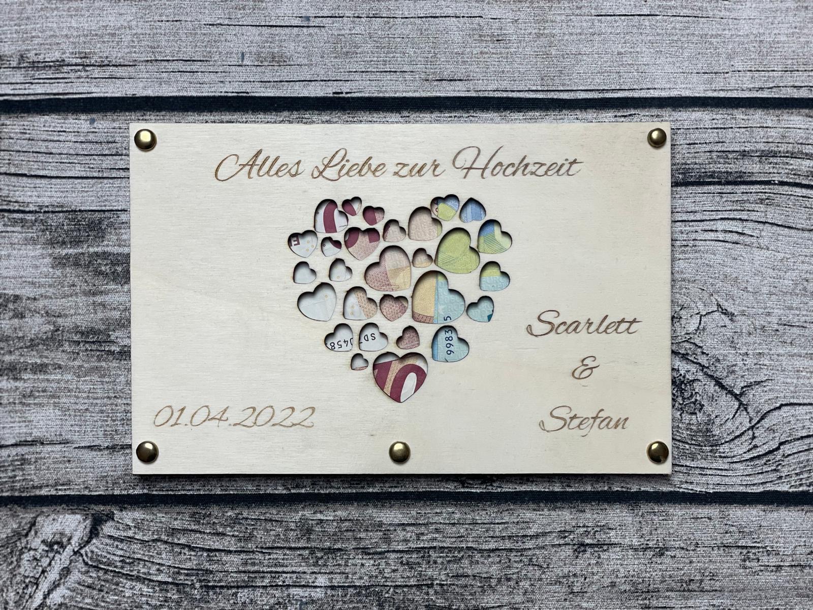 Holz Geschenkekarte