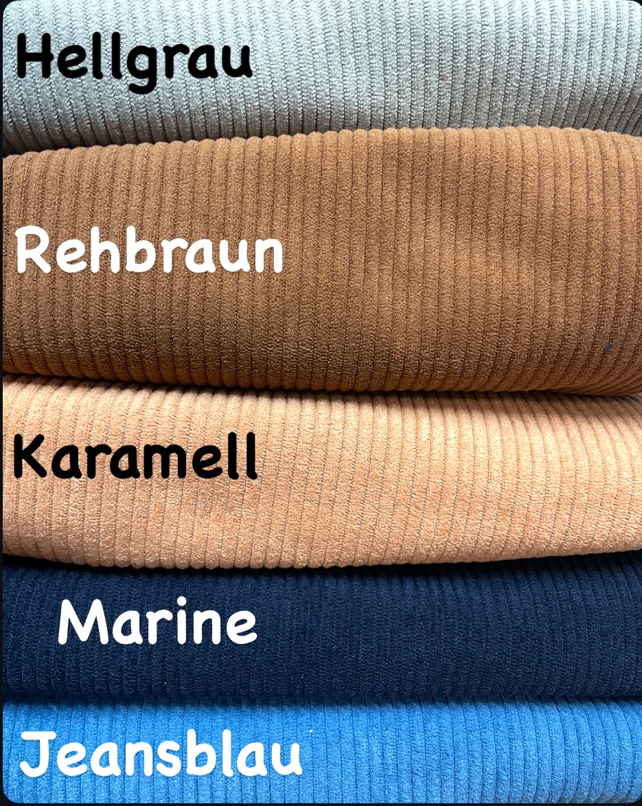 Breitcord Stretch Baggy mit Patch 