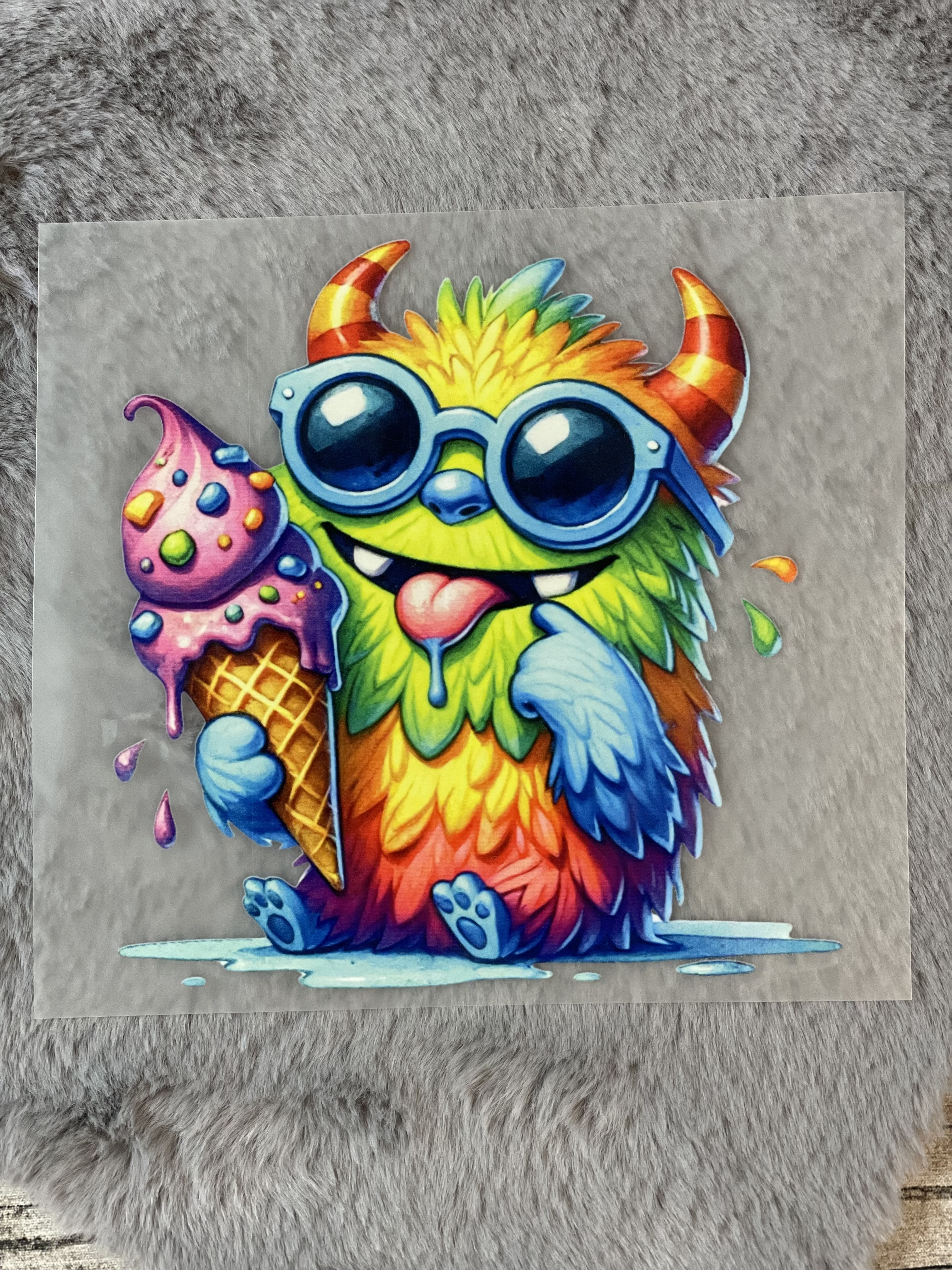 Bügelbild Eismonster 