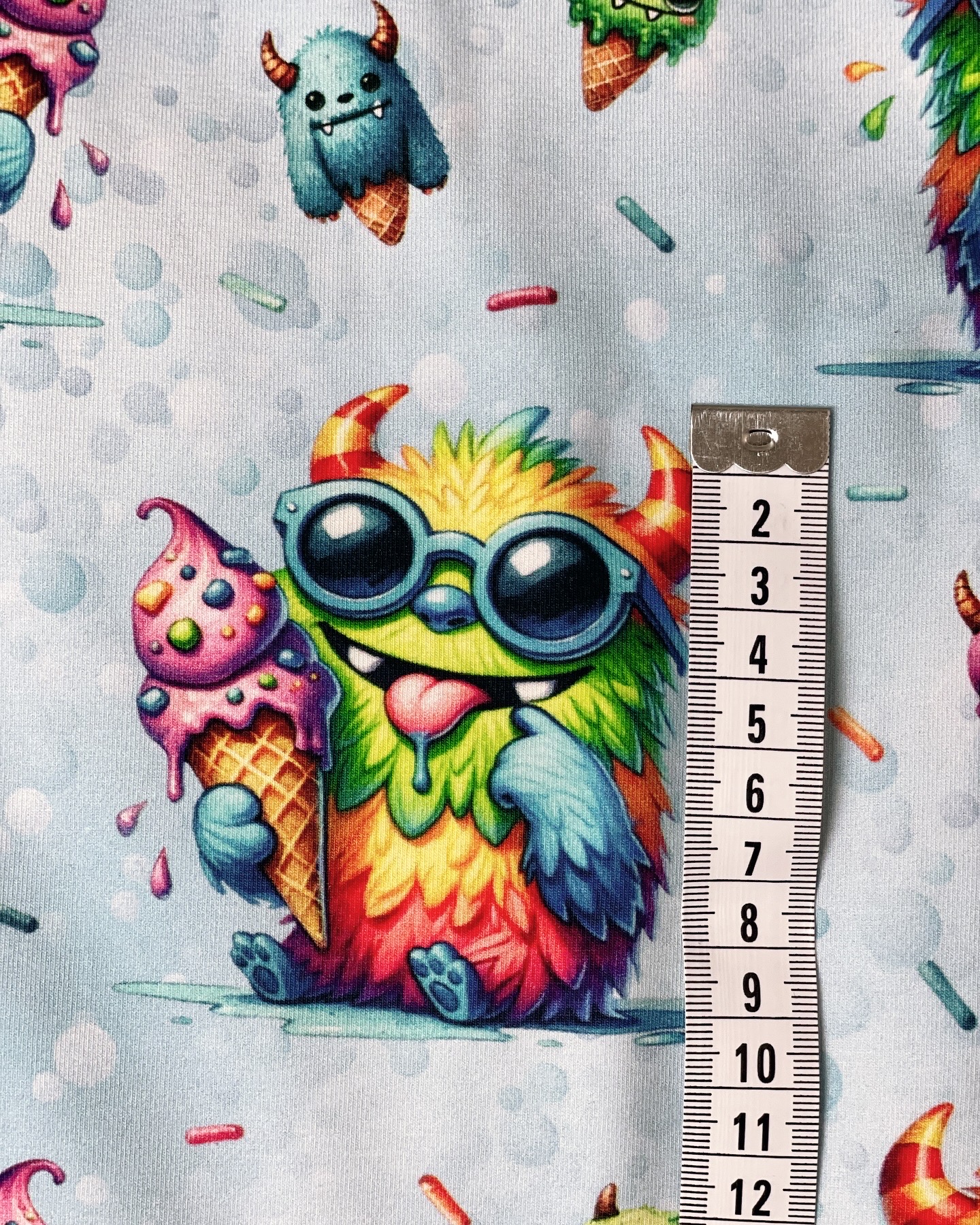Eigenproduktion Jersey Meterware Eismonster