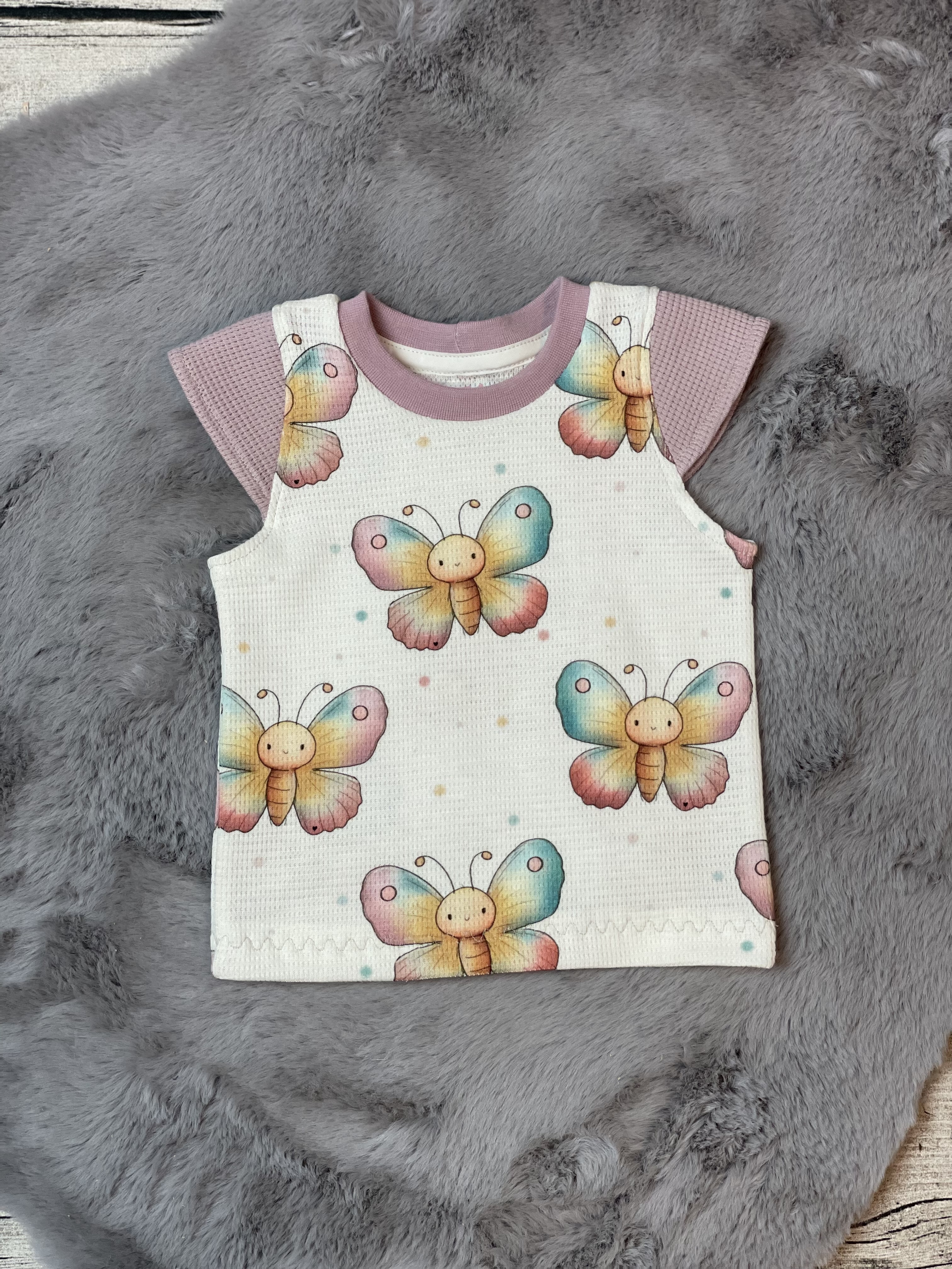 Top aus Waffel-Jersey Optik