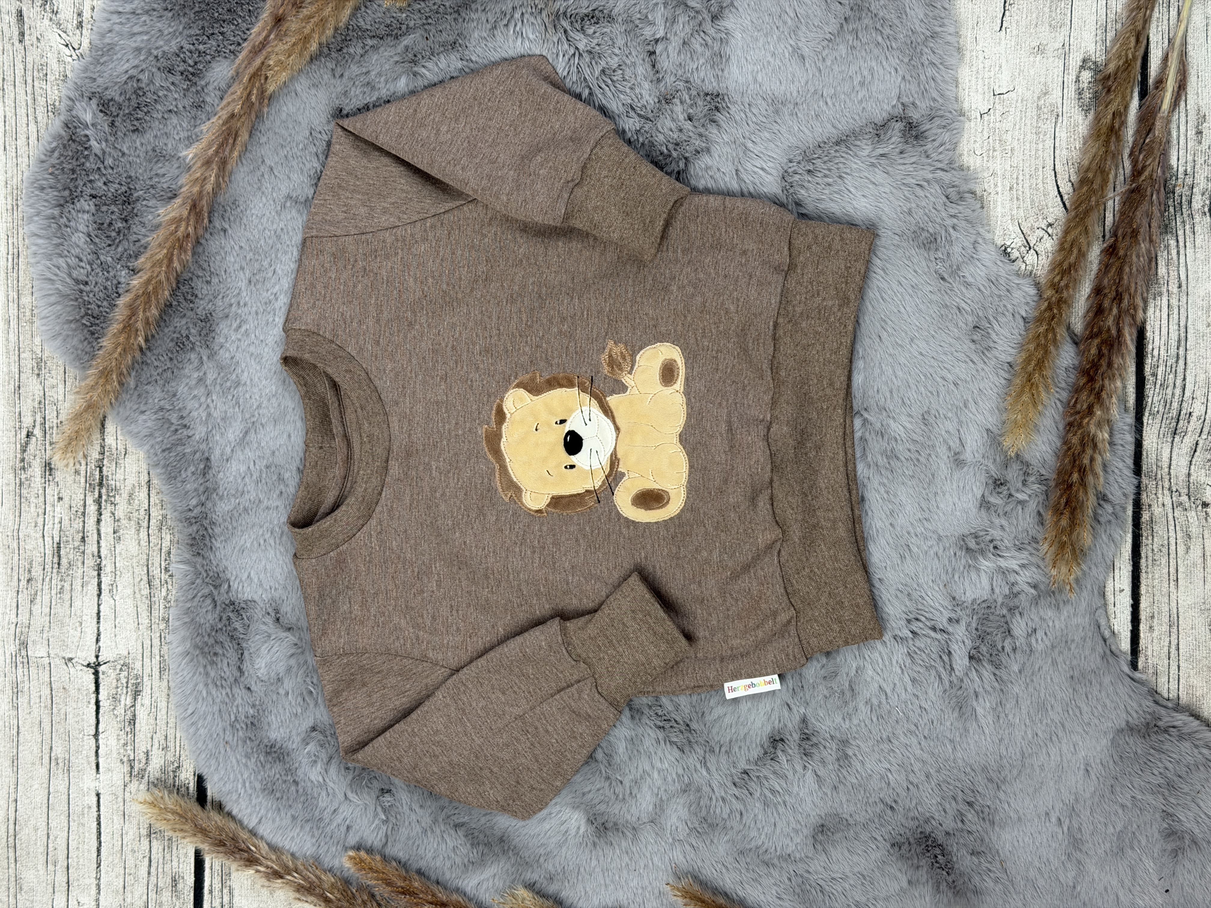 Oversize Sweater mit Weihnachtsbär/Stern Plüsch Stick (Weihnachten)