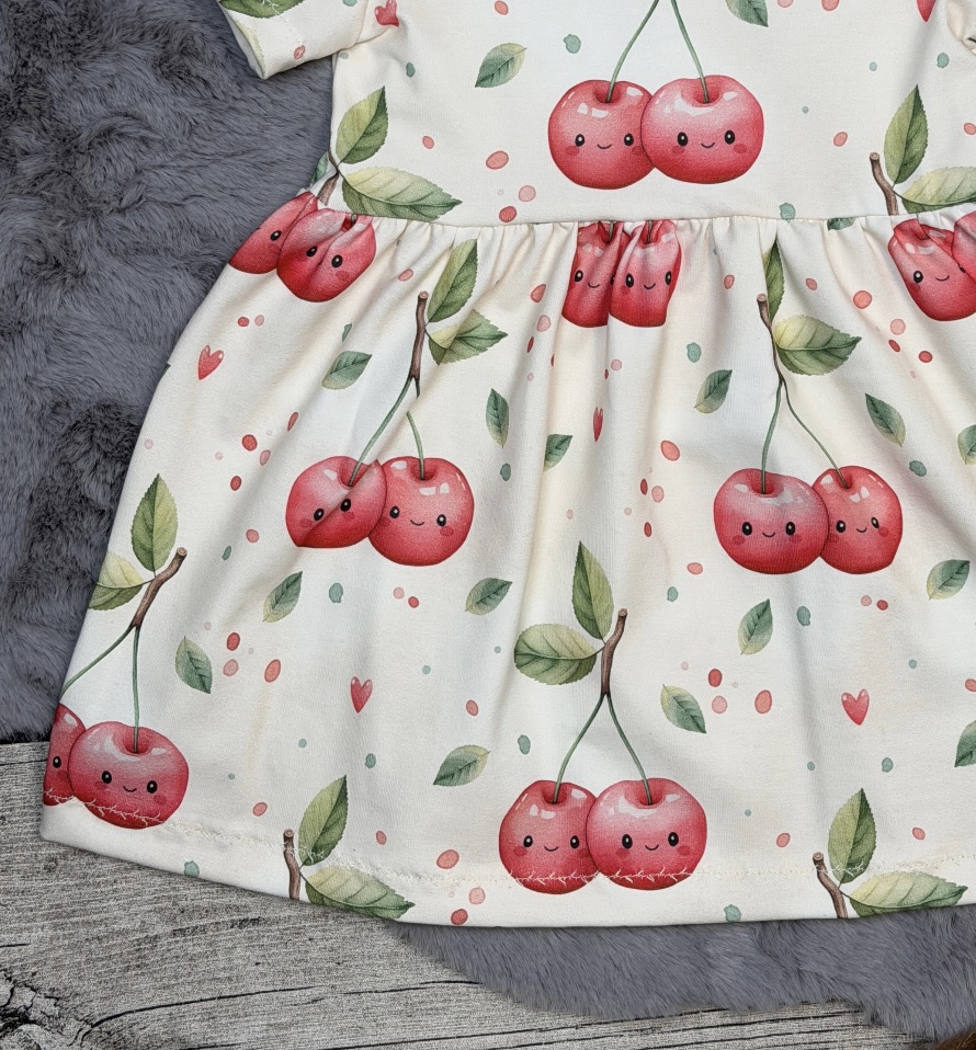 Jersey Basic-Kleid Kirschen