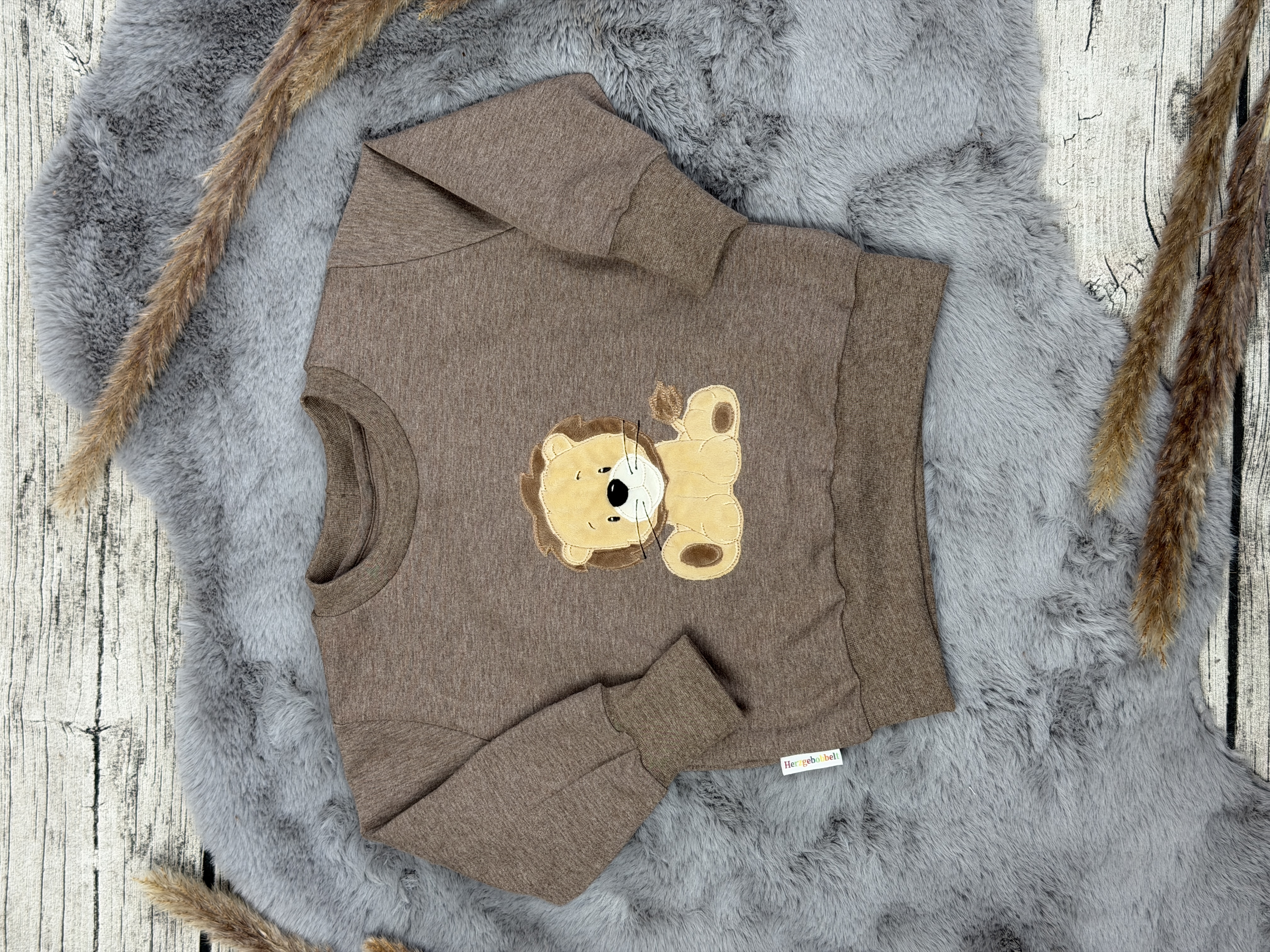 Oversize Sweater mit Weihnachtsbär/Stern Plüsch Stick (Weihnachten)