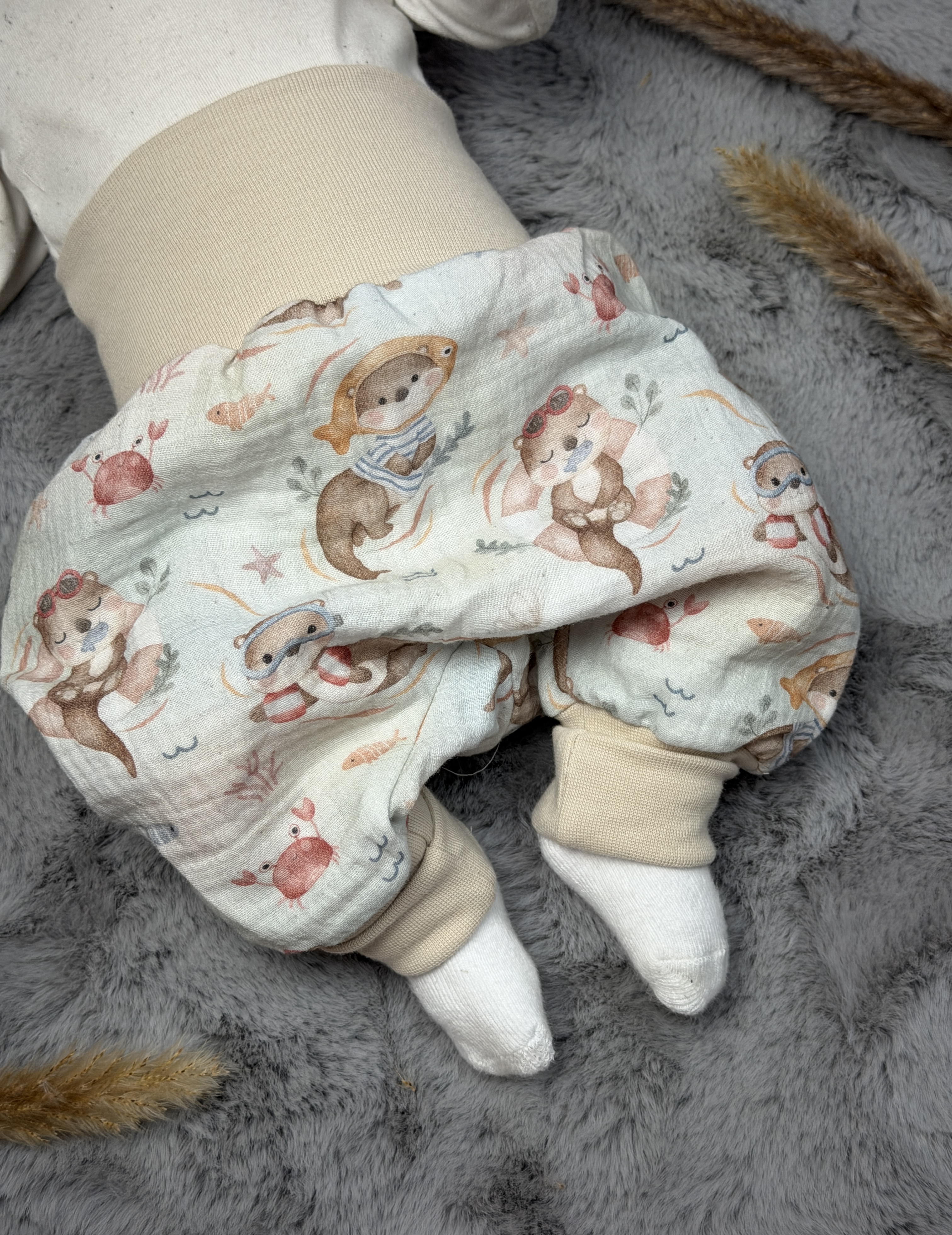 Baby Musselin Pumphose (Otter)