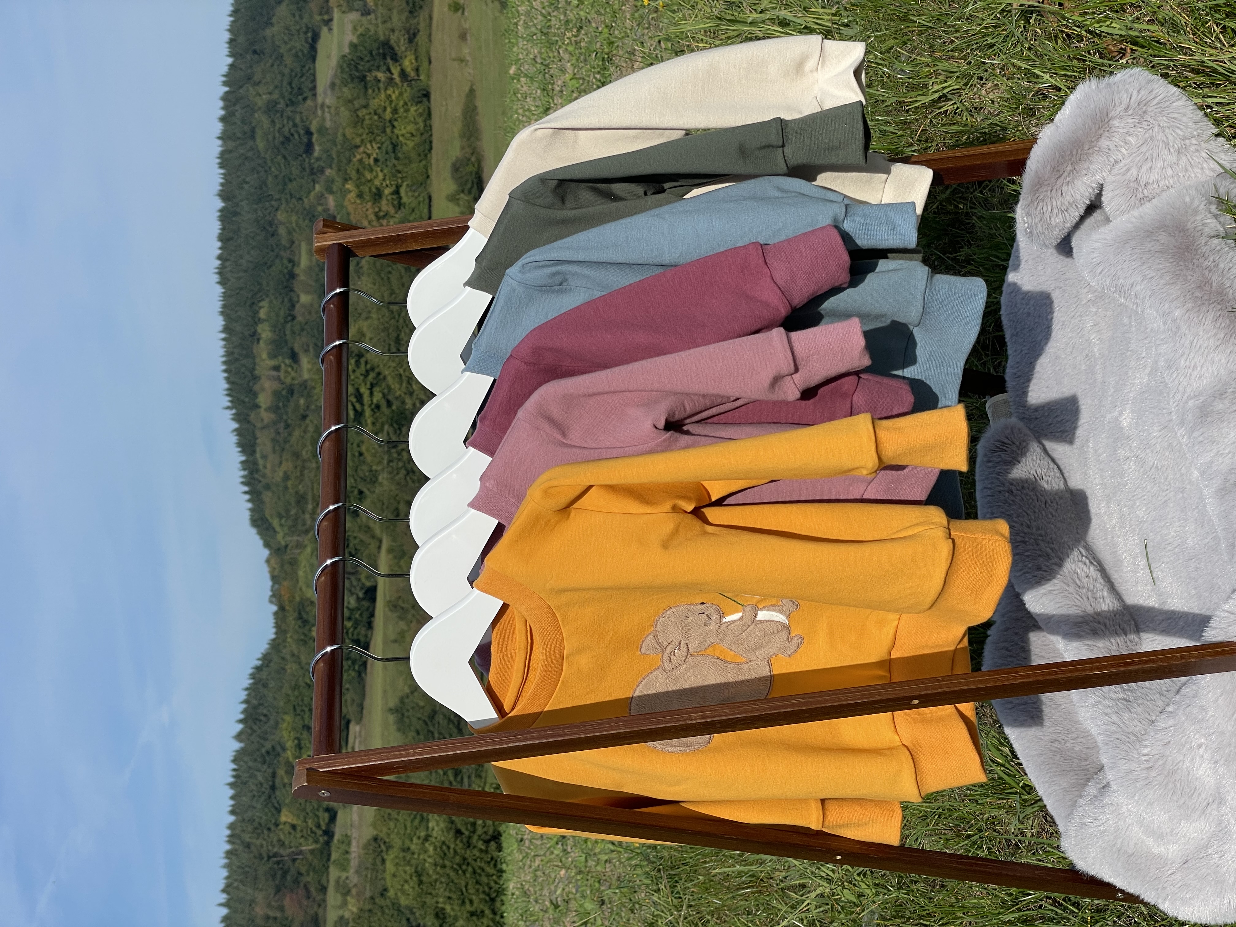 Oversize Sweater mit Maus mit Stern Plüsch Stick