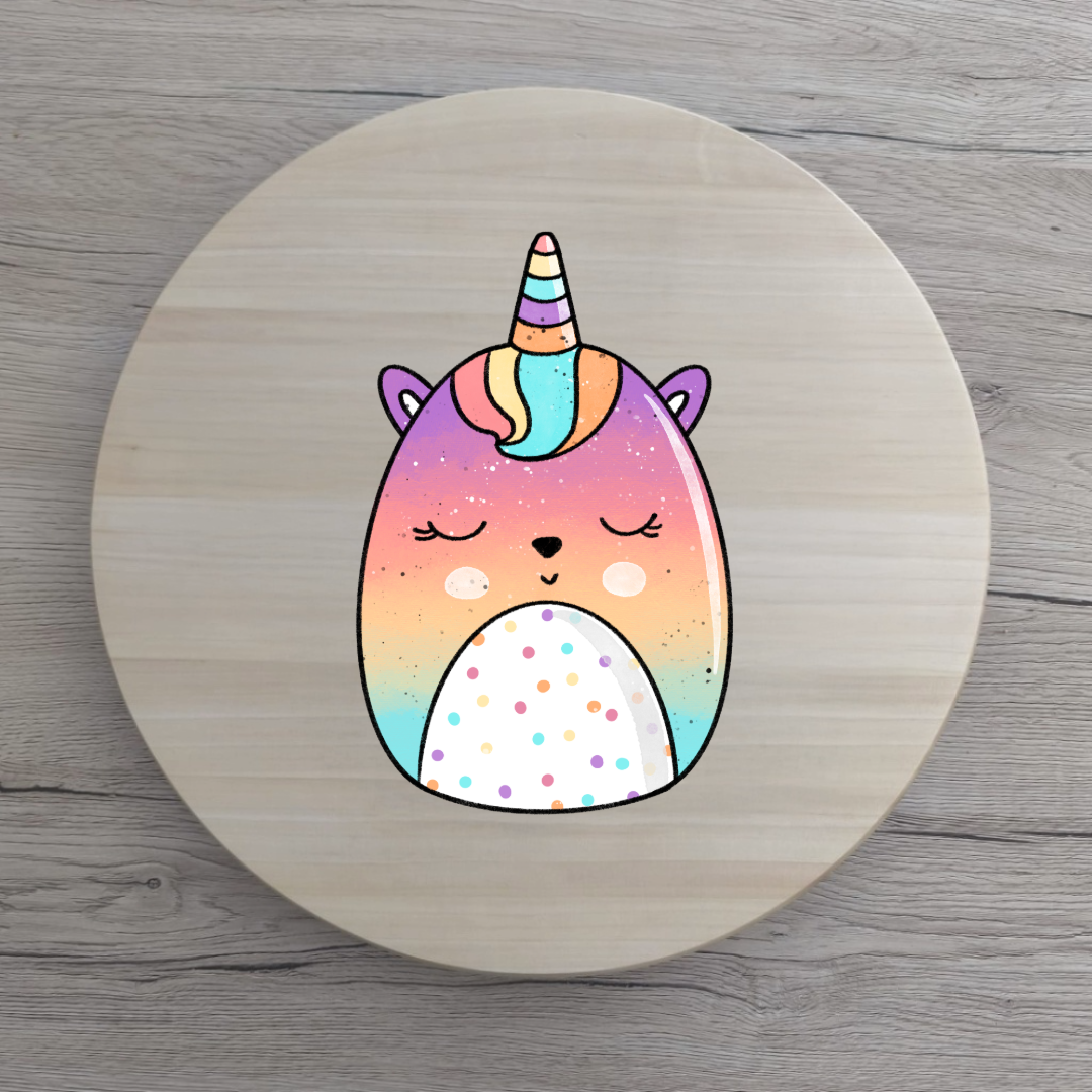 Vorbestellung Katzengold Flauschis Einhorn Bügelbild