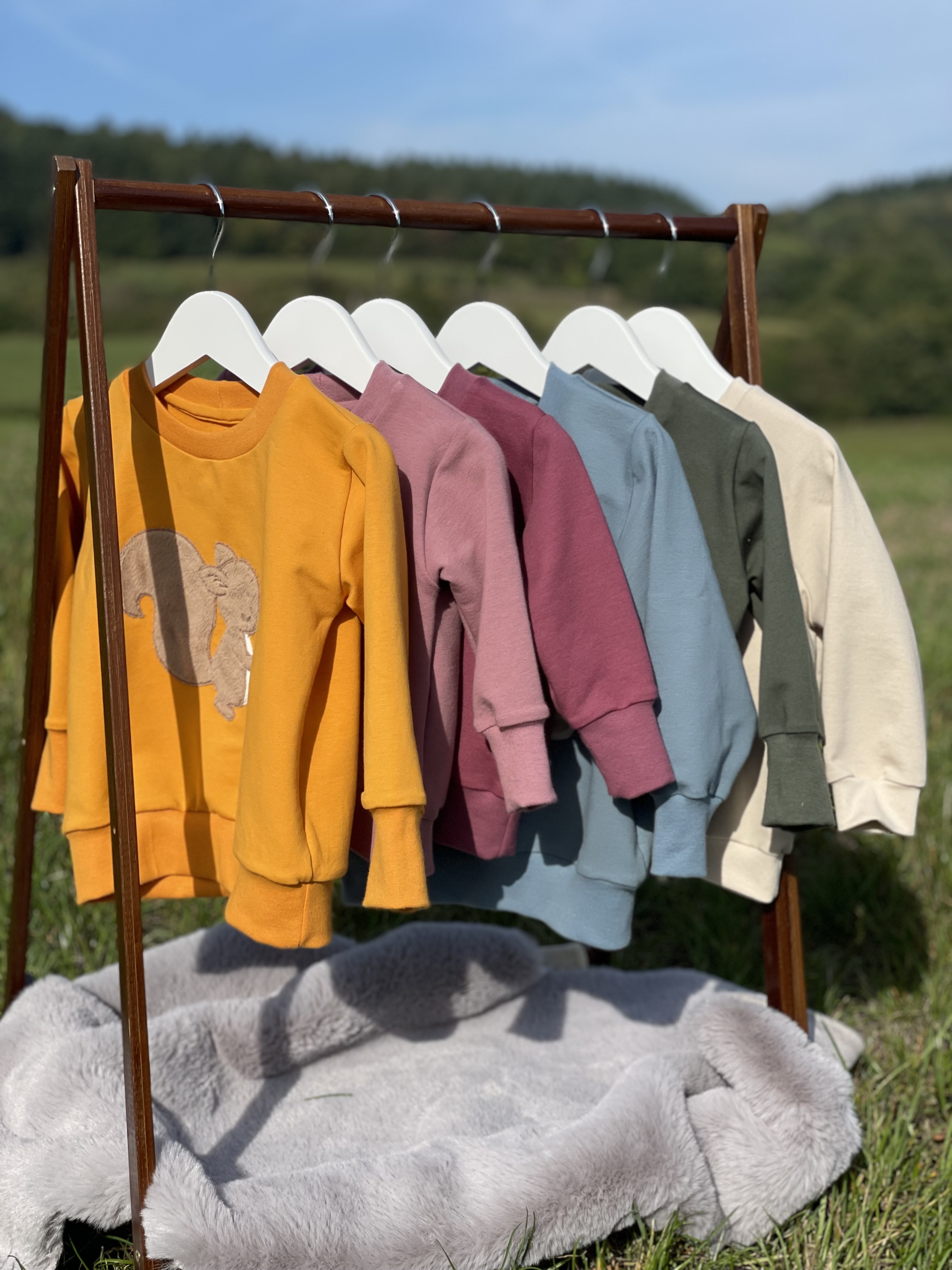 Oversize Sweater mit Eisbären/Pinguin Plüsch Stick