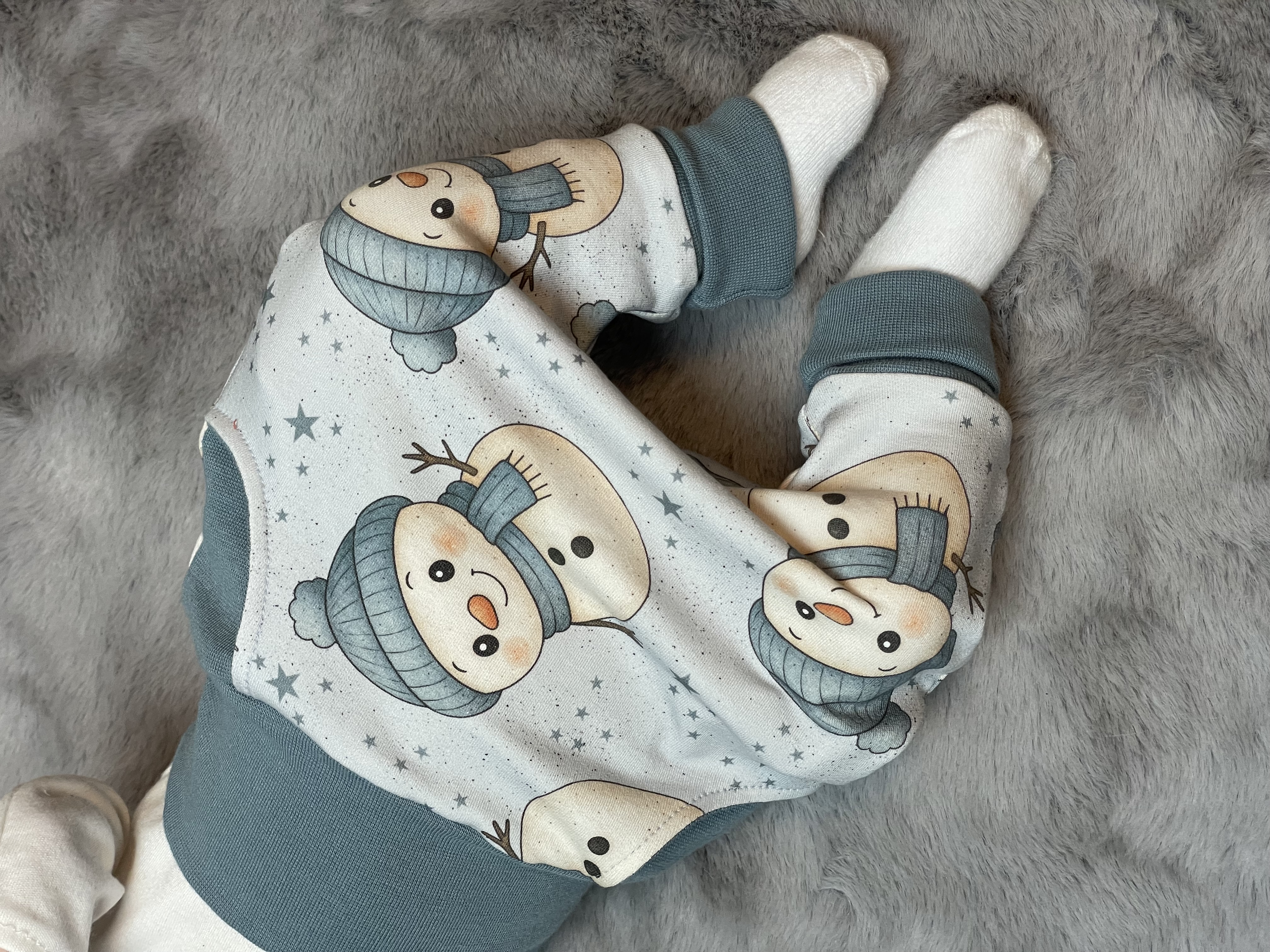 Pumphose Mayla mit Schneemännern (Weihnachten)