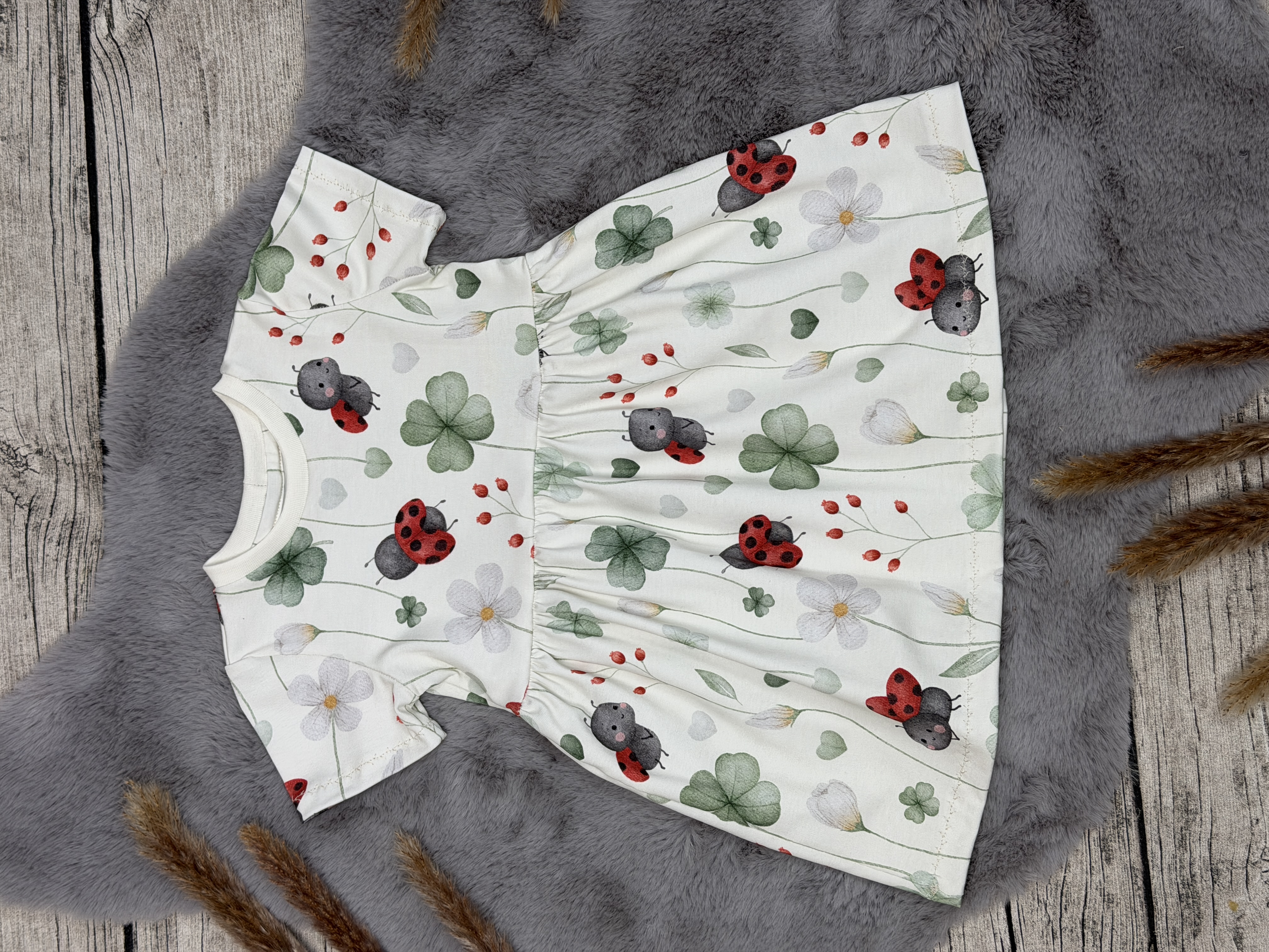 Jersey Basic-Kleid Marienkäfer 