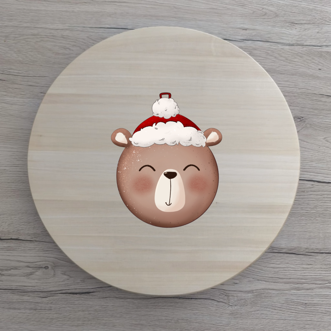 Vorbestellung Weihnachtskugel Bär Bügelbild