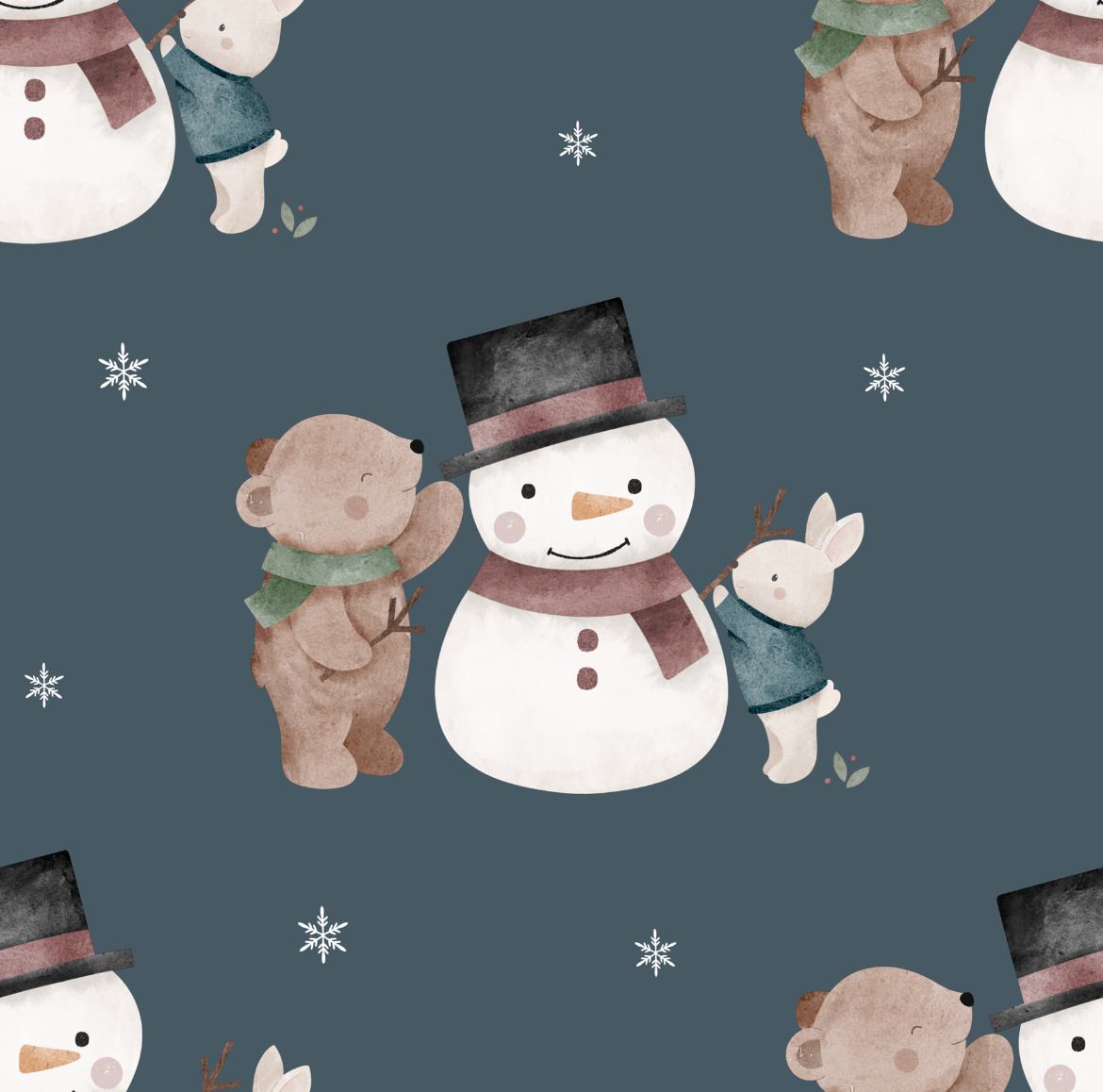 Vorbestellung Schneemann & Friends blau