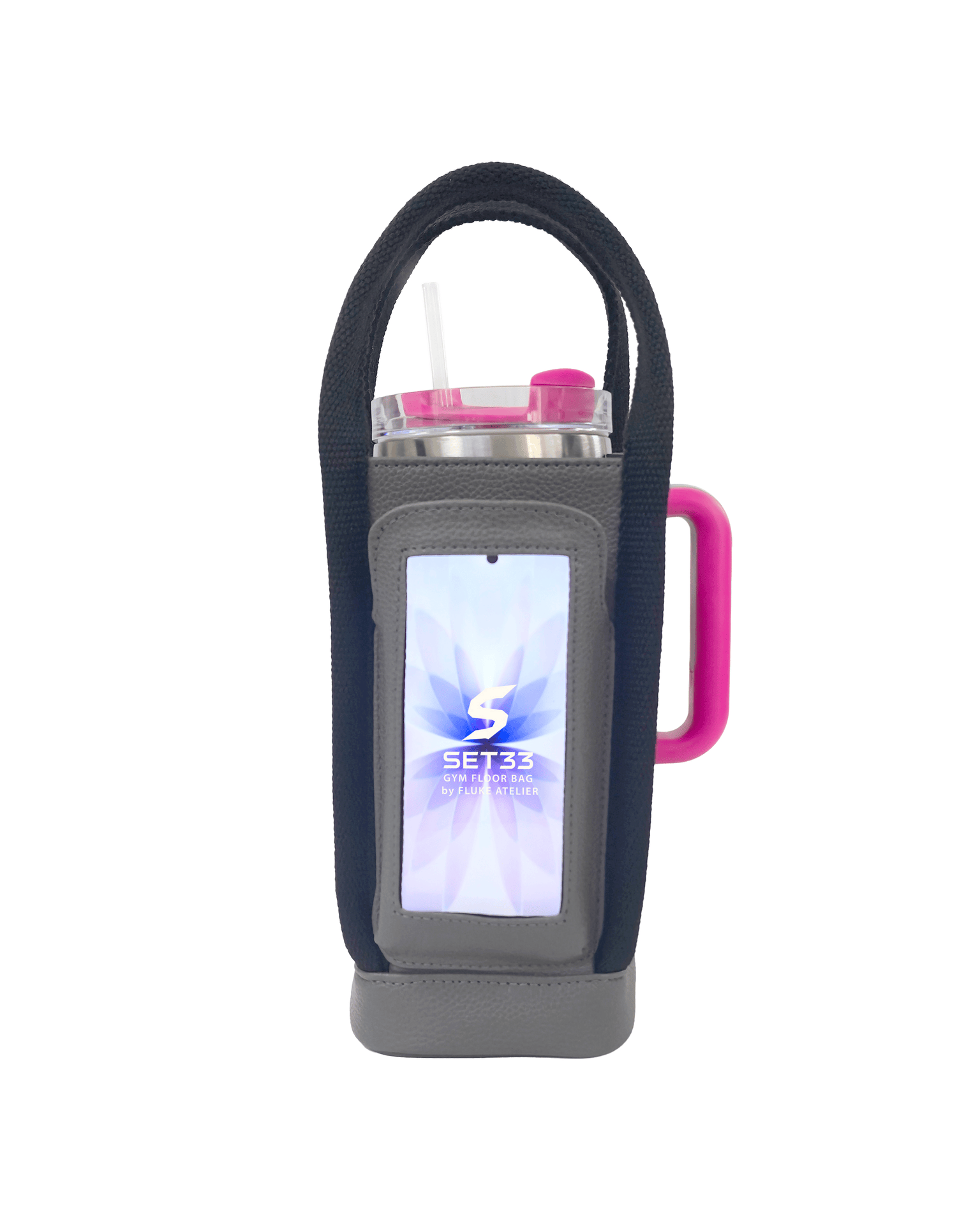 SET33 GYM FLOOR BAG - 1.2 LITRE HANDLE STRAW TUMBLER