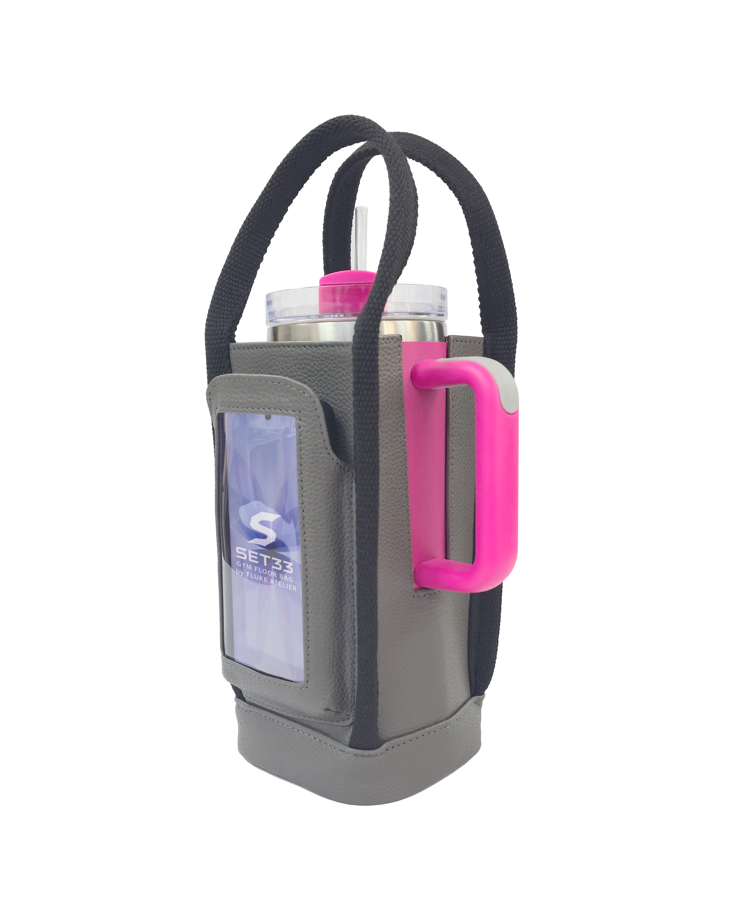 SET33 GYM FLOOR BAG - 1.2 LITRE HANDLE STRAW TUMBLER