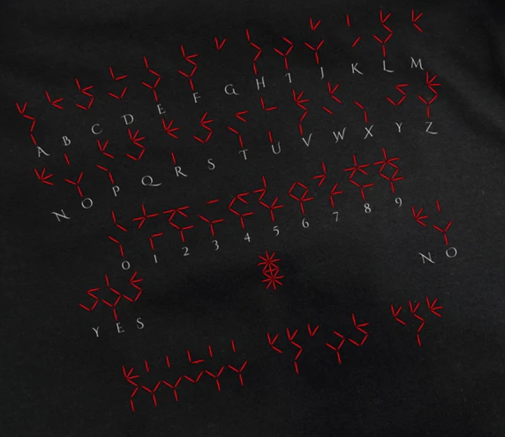 Predator Alphabet Ouija Board Style T Shirt