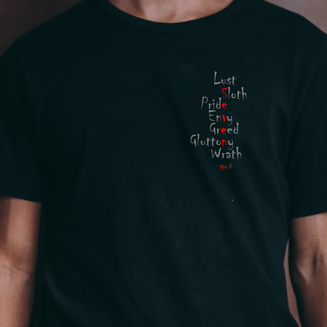 Seven Sins T-shirt Inspired By The Film Se7en