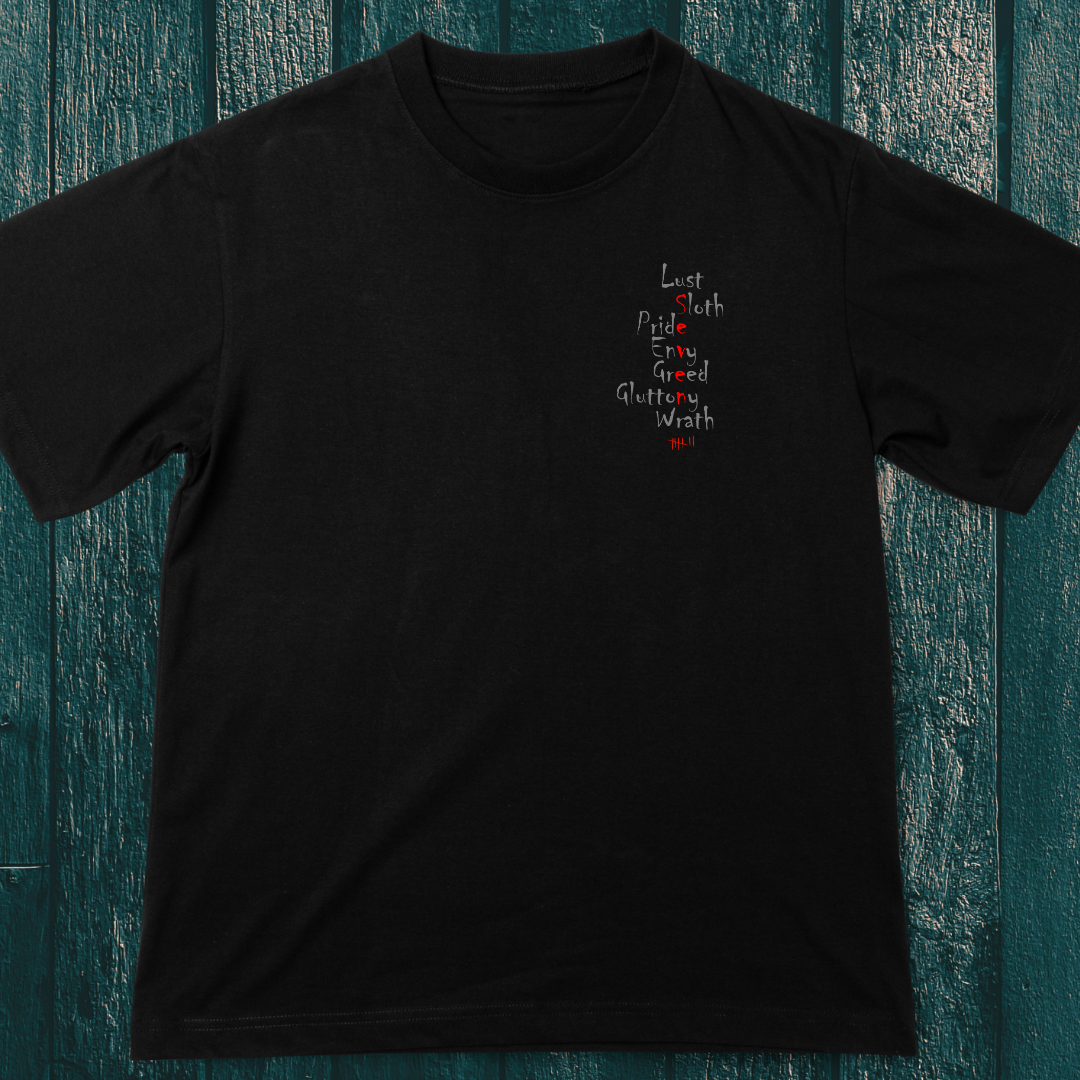 Seven Sins T-shirt Inspired By The Film Se7en