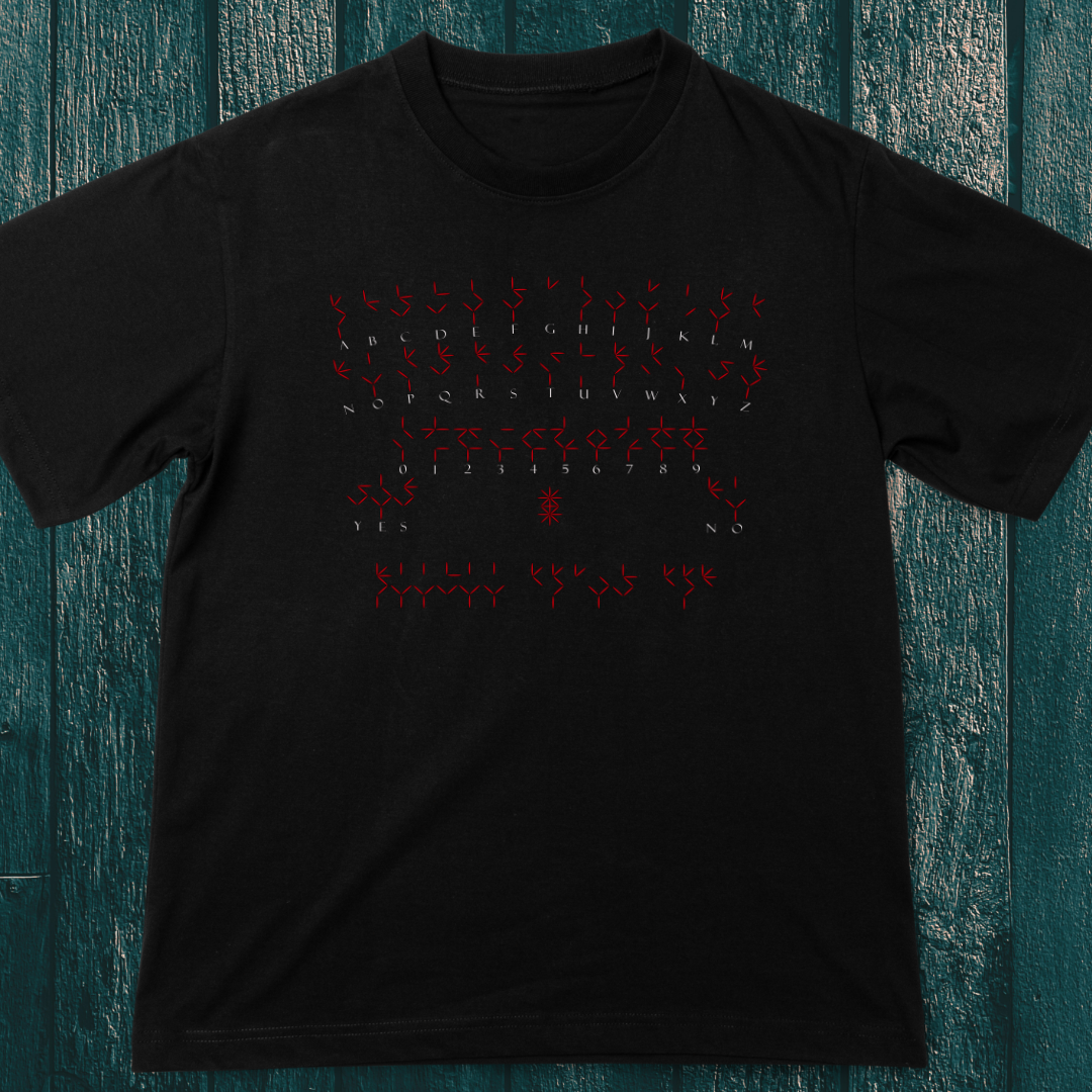 Predator Alphabet Ouija Board Style T Shirt