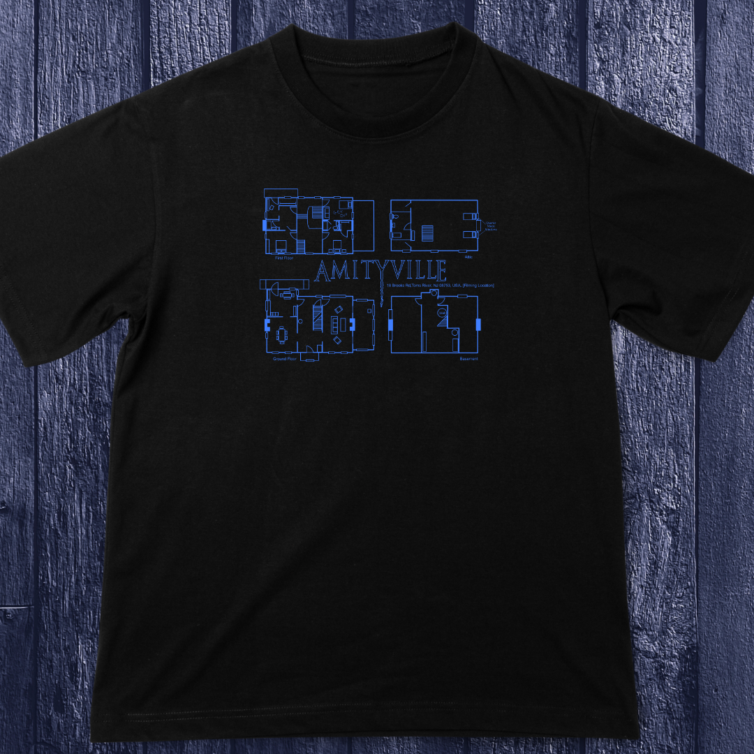 Amityville Horror House Blueprint T Shirt