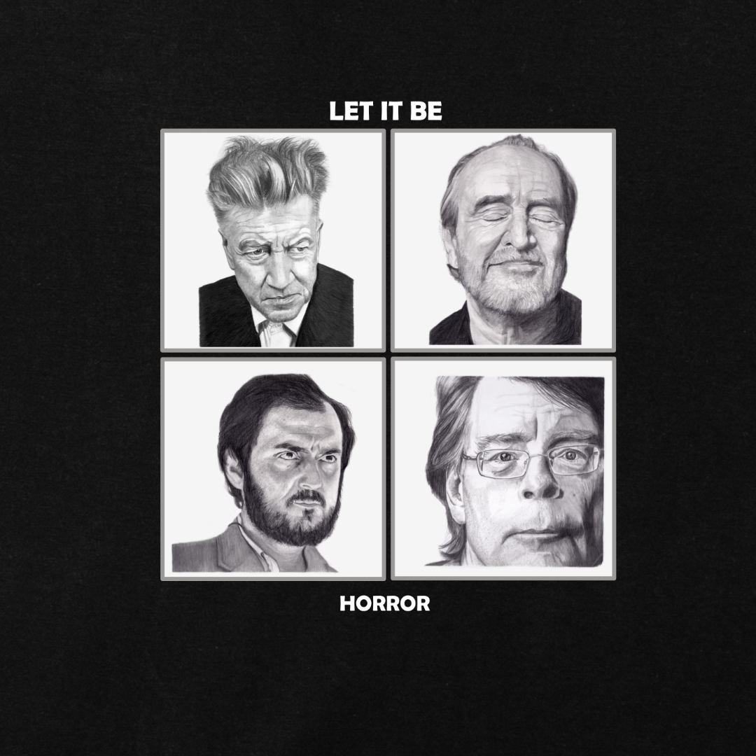 Let It Be Horror Hand Drawn T Shirt Kubrick Lynch Craven King  