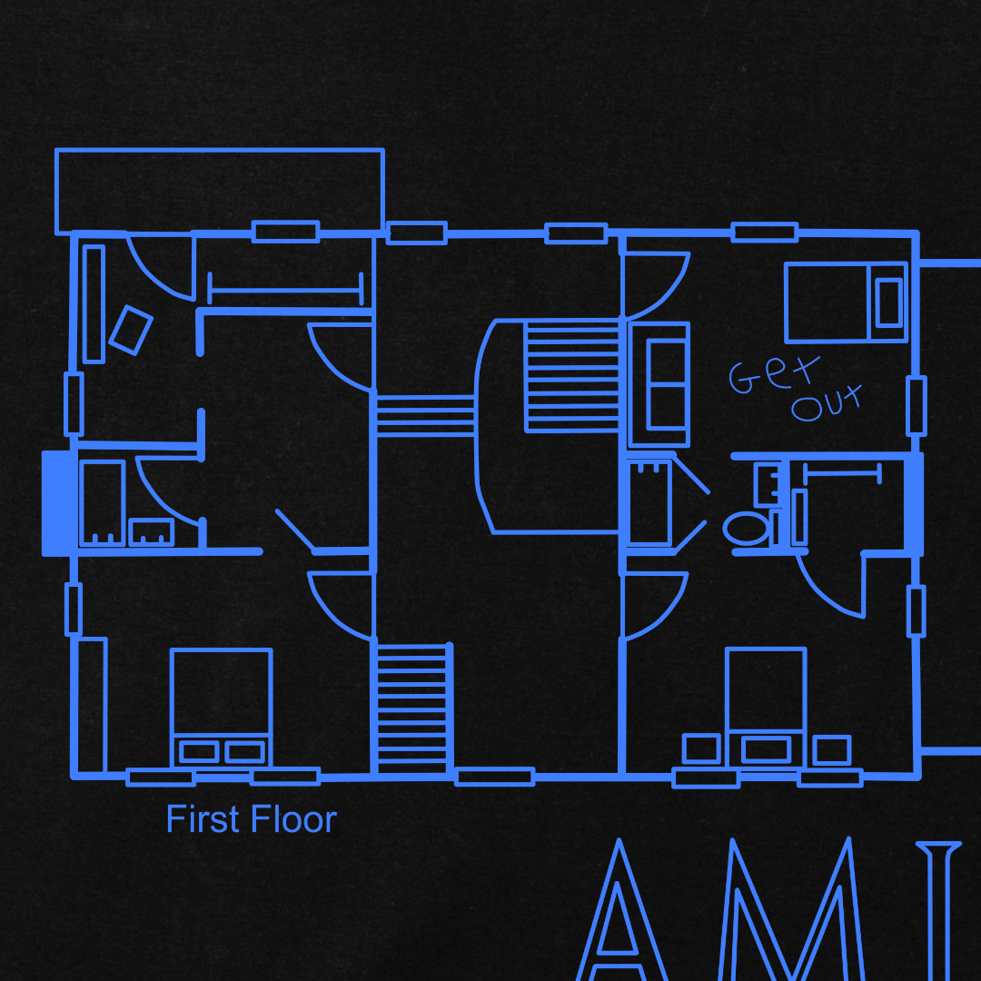 Amityville Horror House Blueprint T Shirt