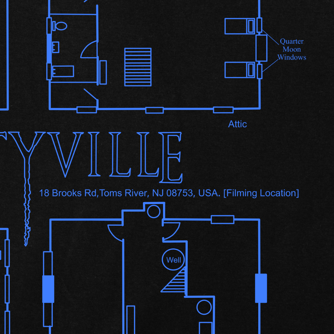 Amityville Horror House Blueprint T Shirt